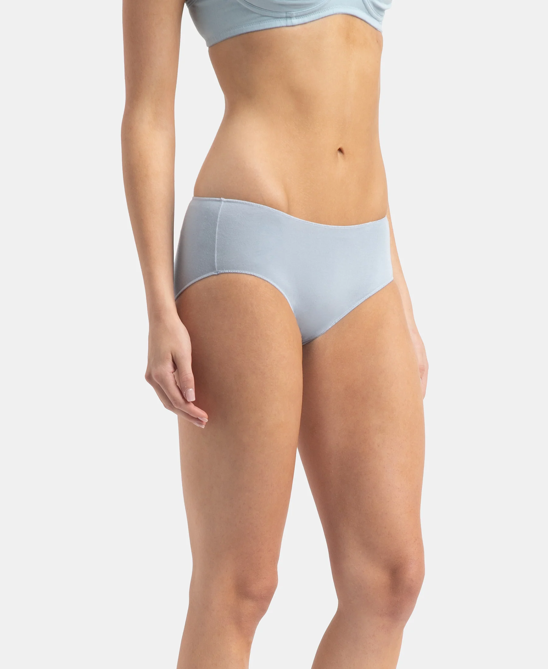 High Coverage Micro Modal Elastane Stretch Hipster With Ultrasoft Concealed Waistband - Kentucky Blue & Black (Pack of 2) - Image 4
