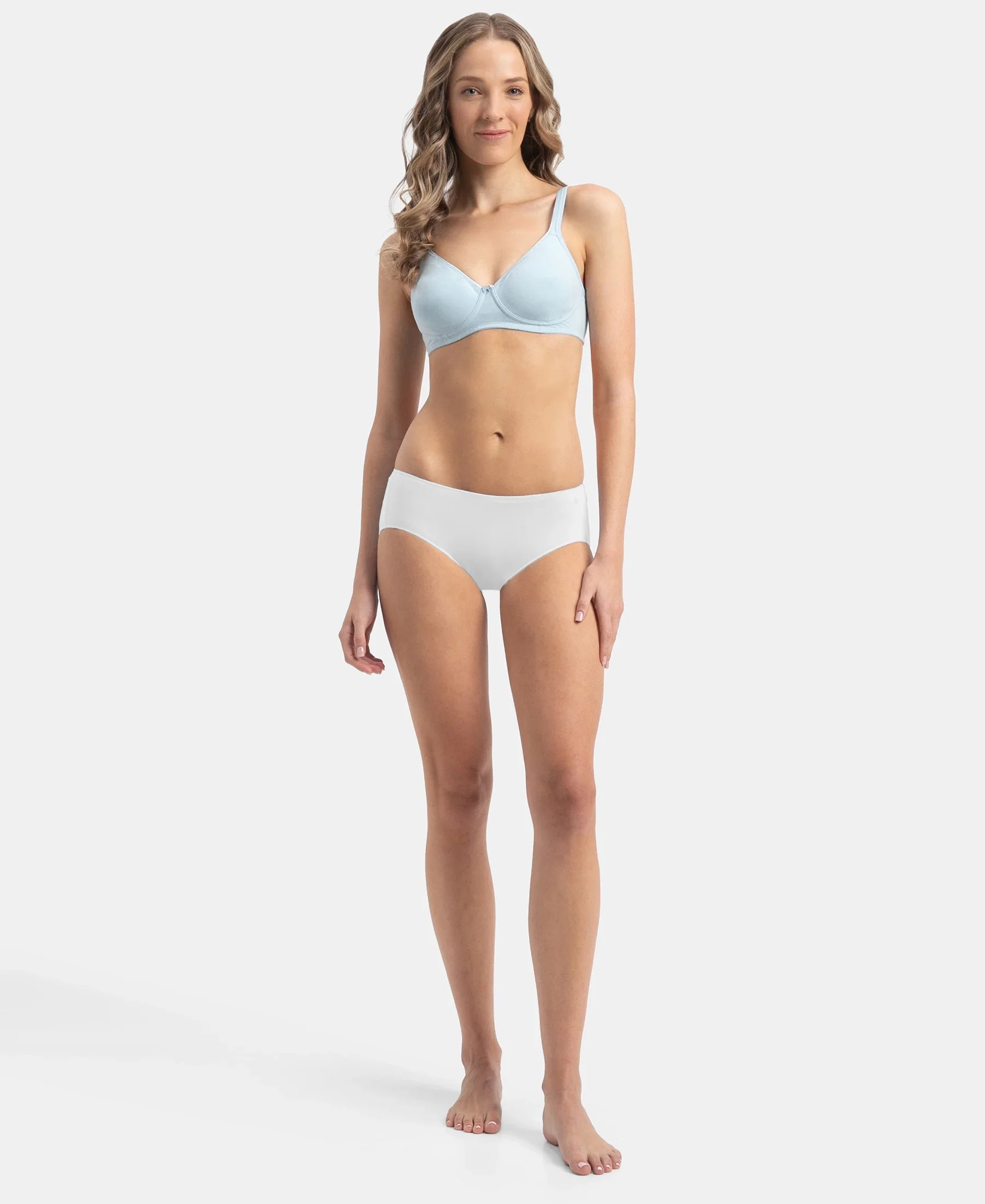 High Coverage Micro Modal Elastane Stretch Hipster With Ultrasoft Concealed Waistband - White - Image 4