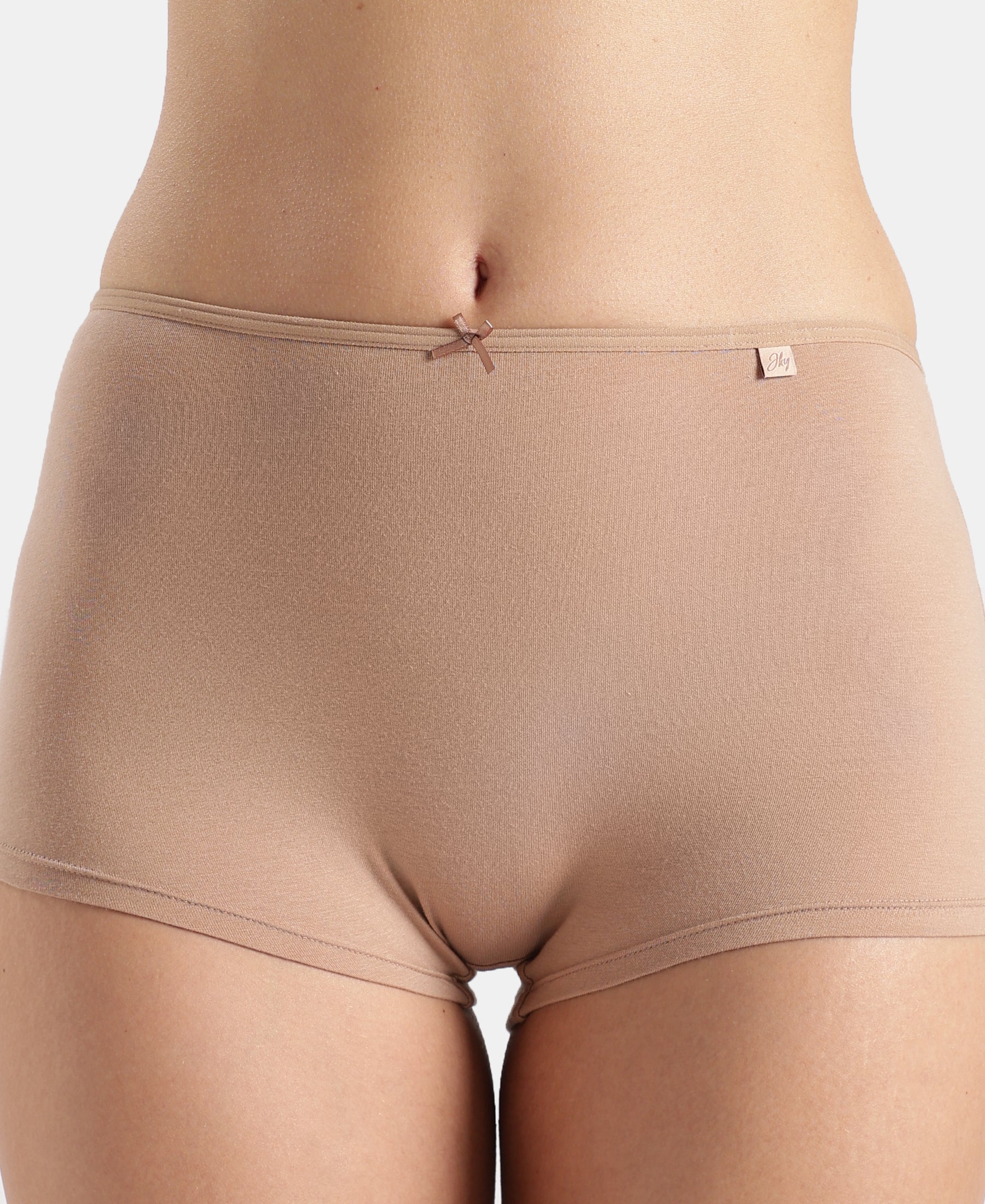 High Coverage Super Combed Cotton Elastane Stretch Boy Leg With Concealed Waistband and StayFresh Treatment - Almondine - Image 7