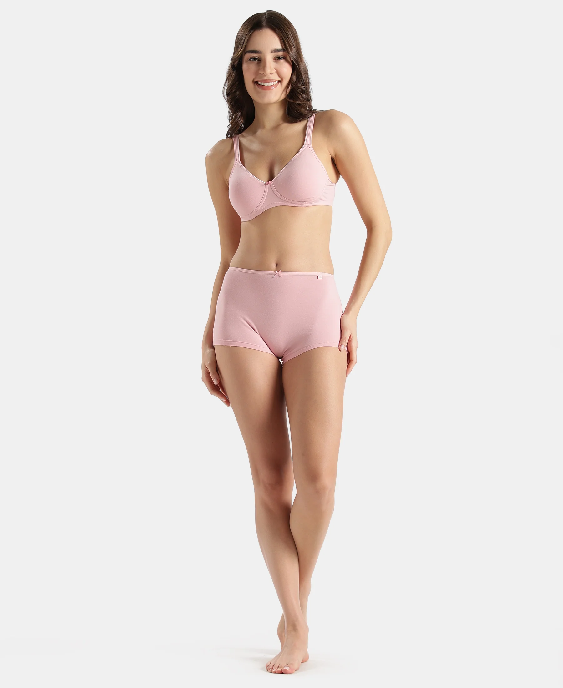 High Coverage Super Combed Cotton Elastane Stretch Boy Leg With Concealed Waistband and StayFresh Treatment - Crush N Blush - Image 4