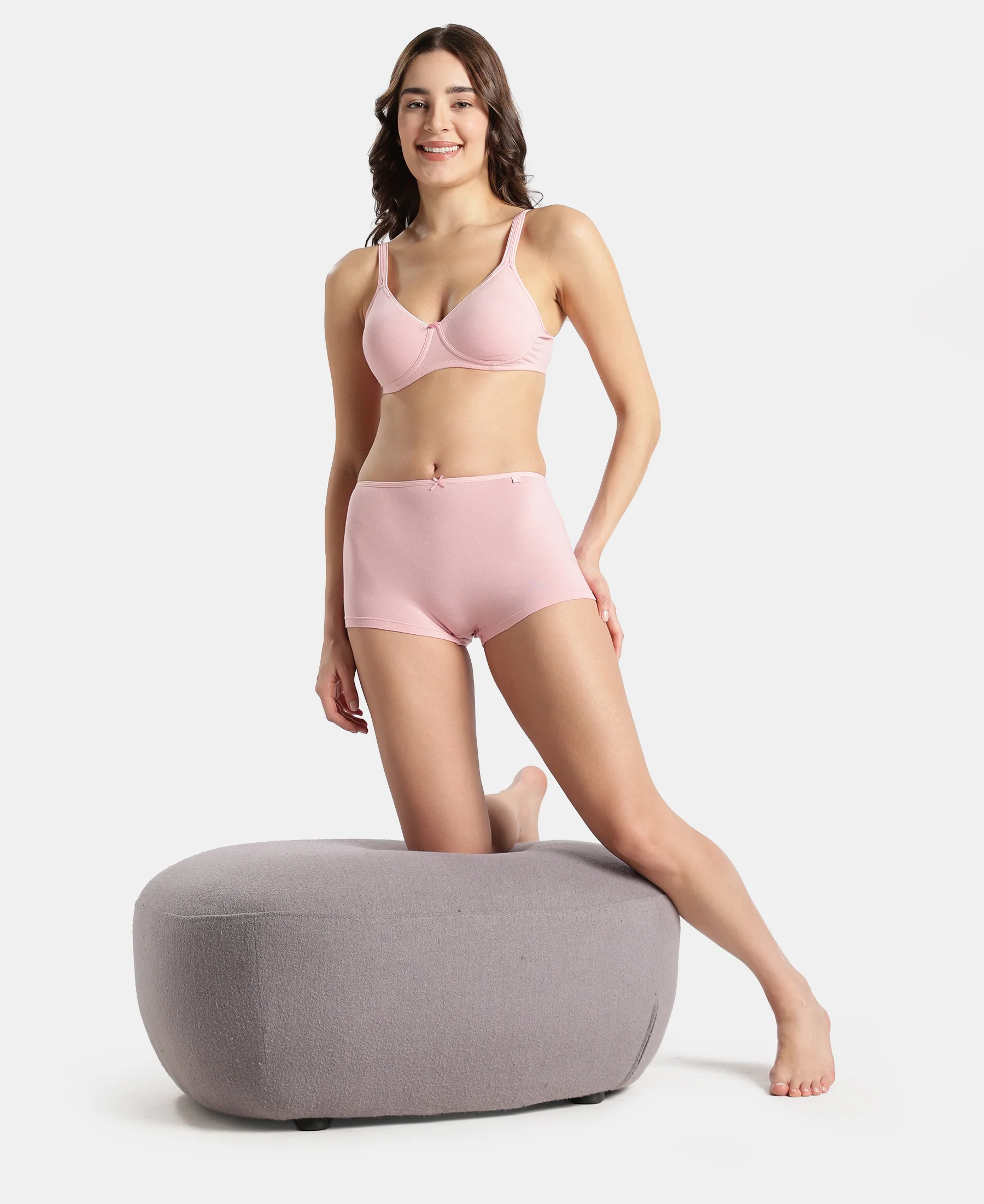 High Coverage Super Combed Cotton Elastane Stretch Boy Leg With Concealed Waistband and StayFresh Treatment - Crush N Blush - Image 6