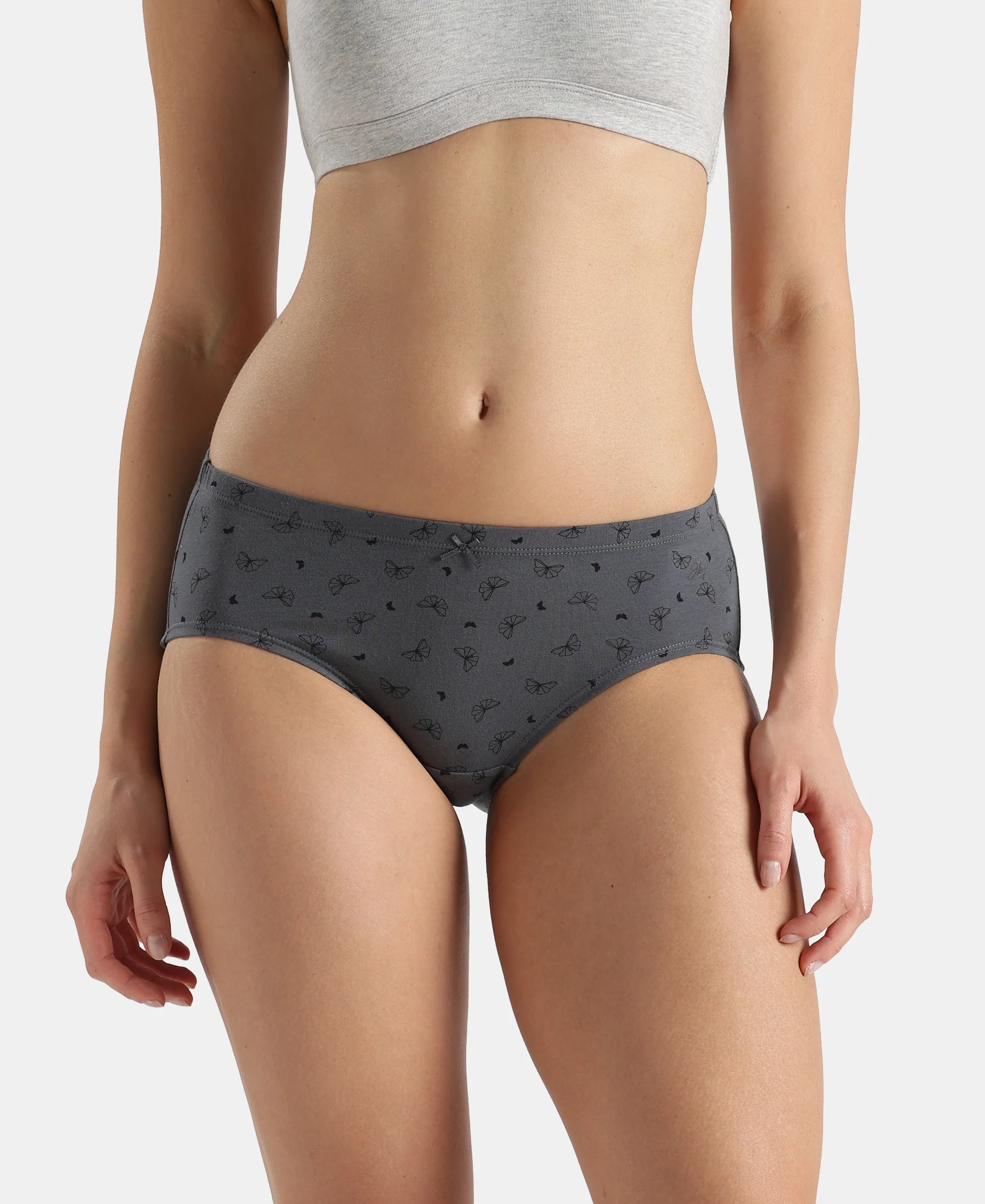 High Coverage Super Combed Cotton Elastane Stretch High Waist Hipster With Concealed Waistband and StayFresh Treatment - Assorted Prints (Pack of 3) - Image 4