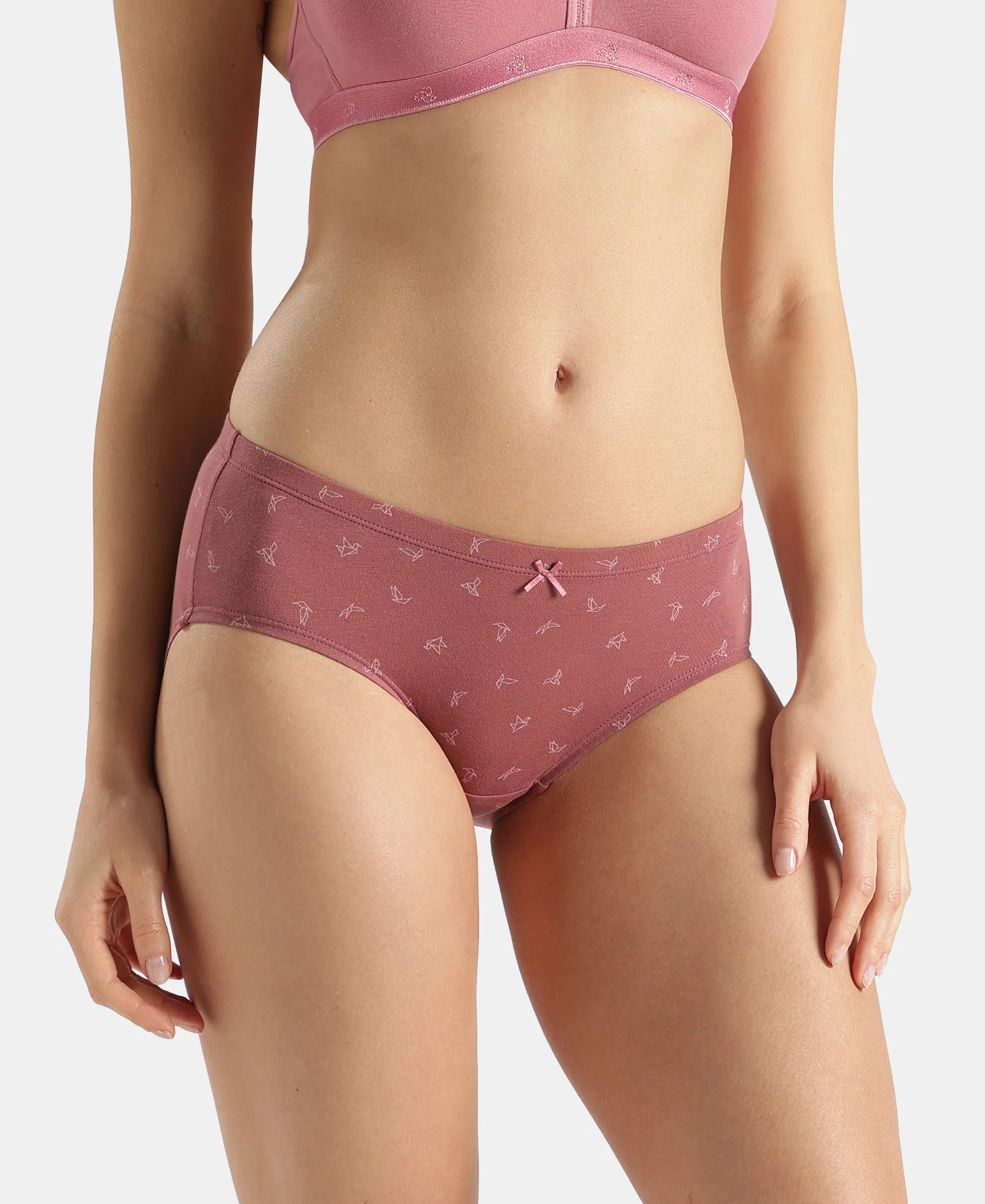 High Coverage Super Combed Cotton Elastane Stretch High Waist Hipster With Concealed Waistband and StayFresh Treatment - Assorted Prints (Pack of 3) - Image 6