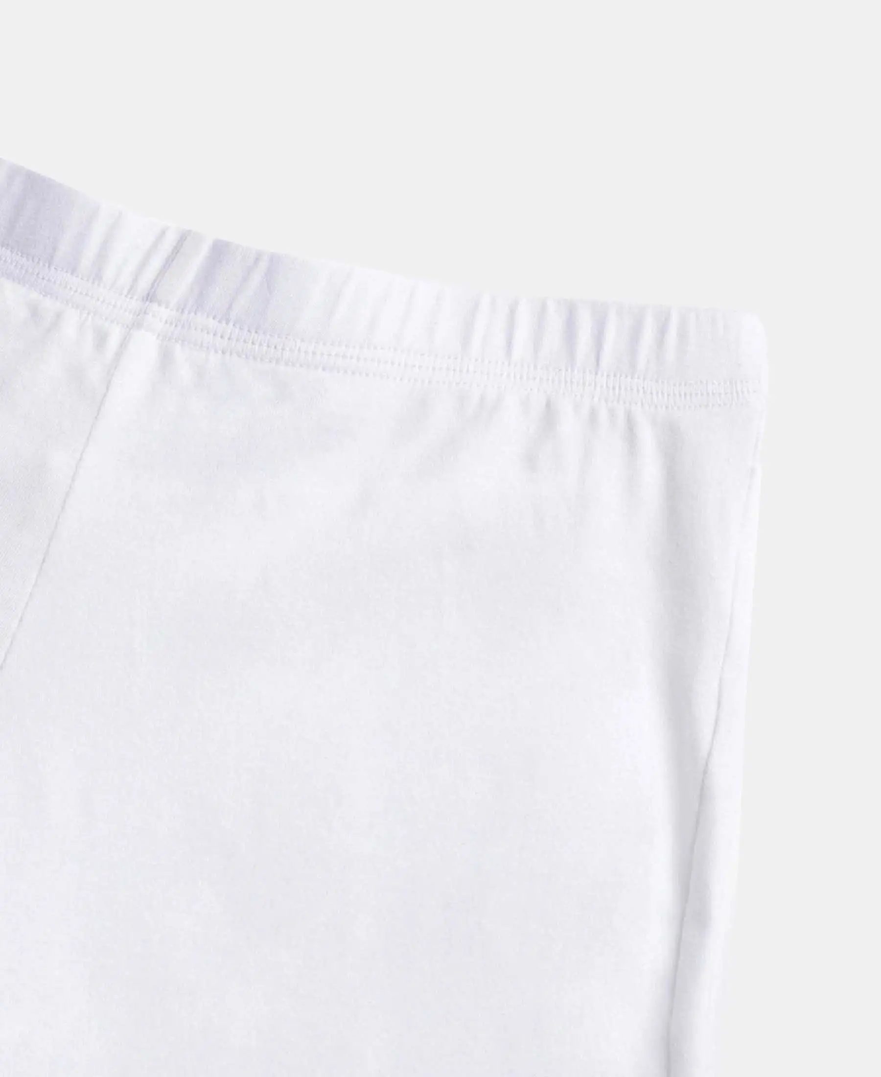 High Coverage Super Combed Cotton Elastane Stretch Shorties With Concealed Waistband - White - Image 9