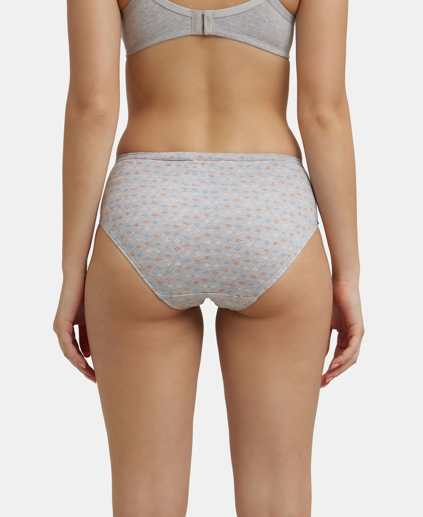 High Coverage Super Combed Cotton Hipster With Concealed Waistband and StayFresh Treatment - Light Prints (Pack of 3) - Image 3