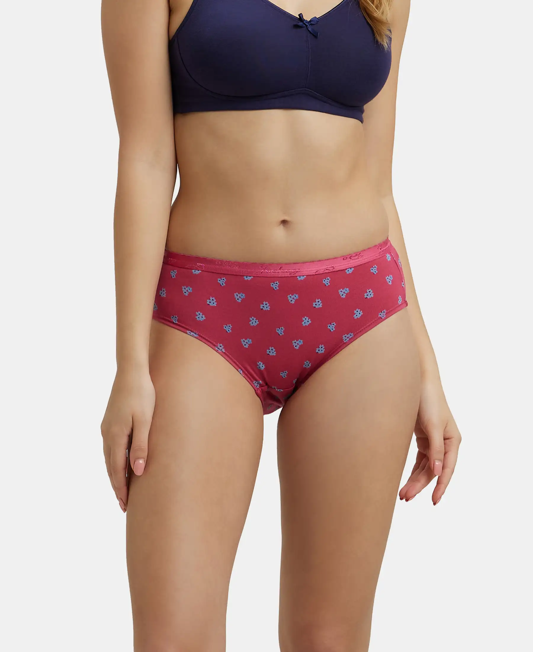 High Coverage Super Combed Cotton Hipster With Ultrasoft Exposed Waistband and StayFresh Treatment - Dark Prints (Pack of 3) - Image 13