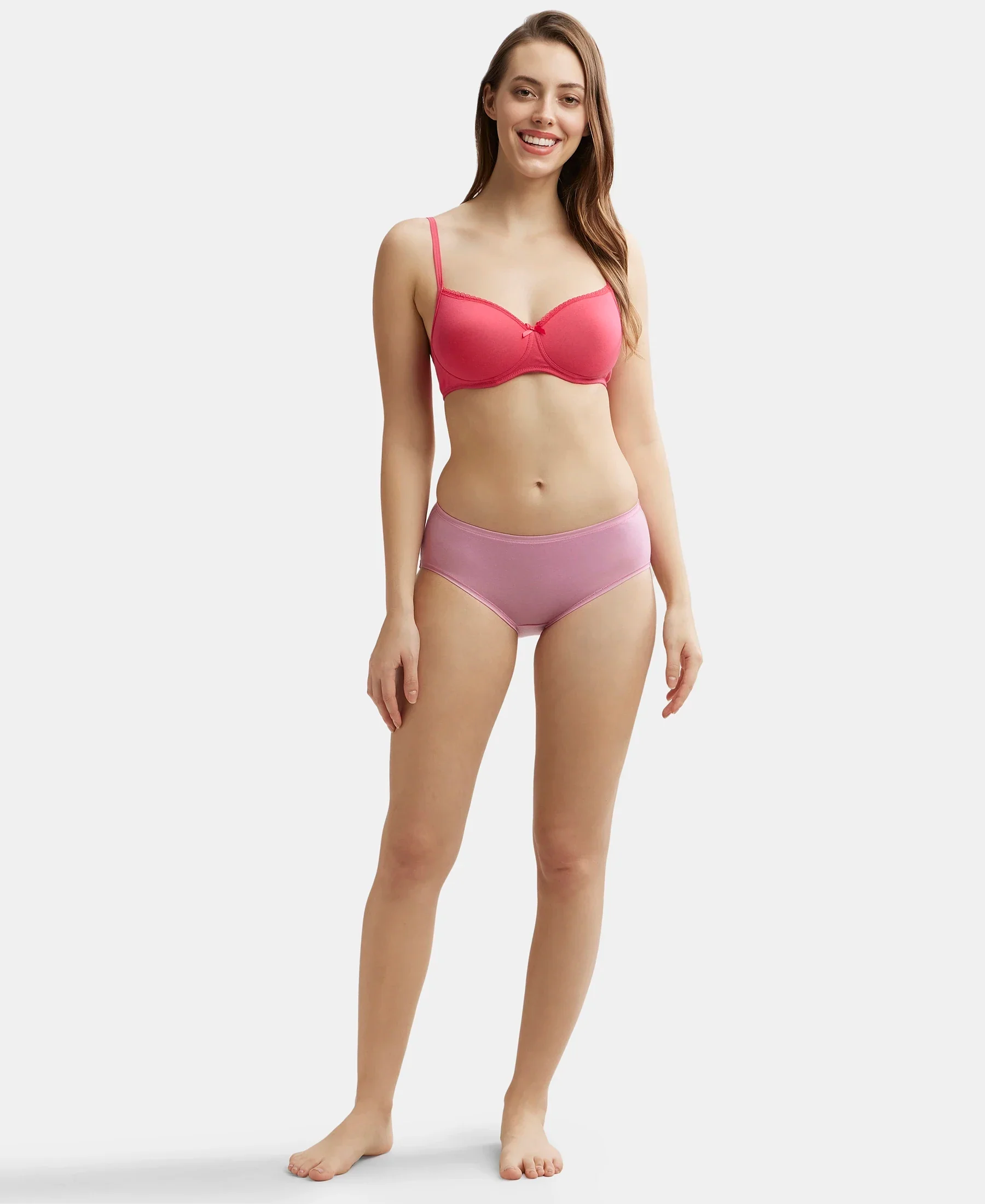High Coverage Tencel Lyocell Elastane Stretch High Waist Hipster With Concealed Waistband and StayFresh Treatment - Orchid Smoke - Image 4