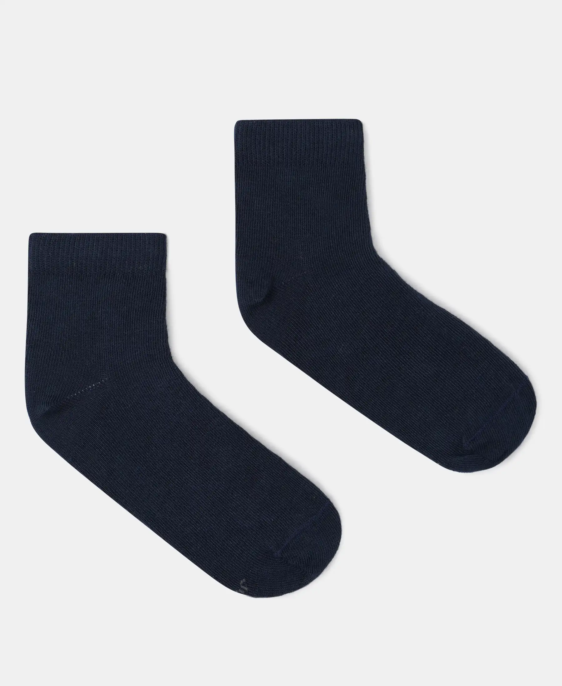 Kid's Compact Cotton Stretch Solid Ankle Length Socks With StayFresh Treatment - Navy - Image 4