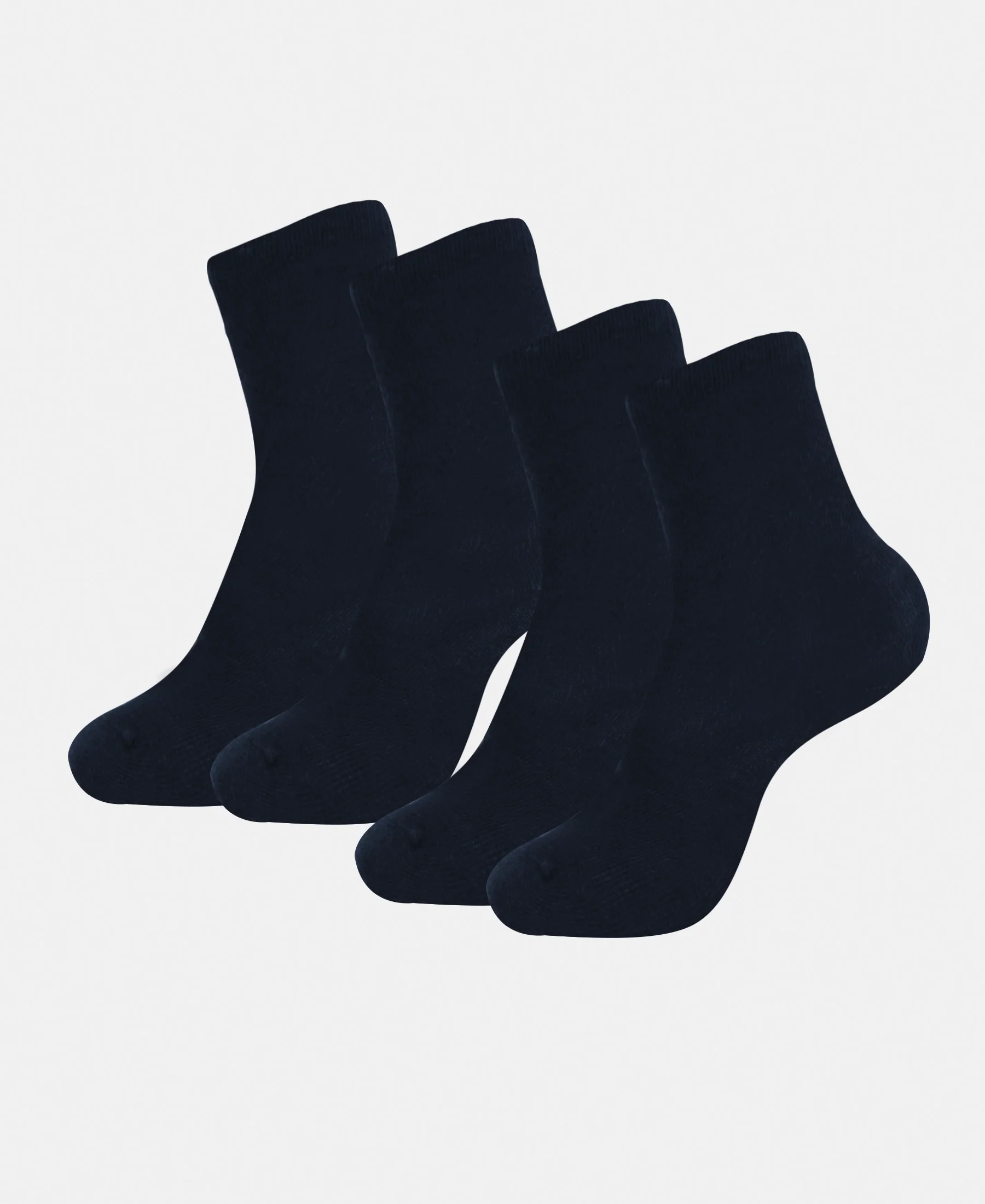 Kid's Compact Cotton Stretch Solid Calf Length Socks With StayFresh Treatment - Navy (Pack of 2) - Image 5