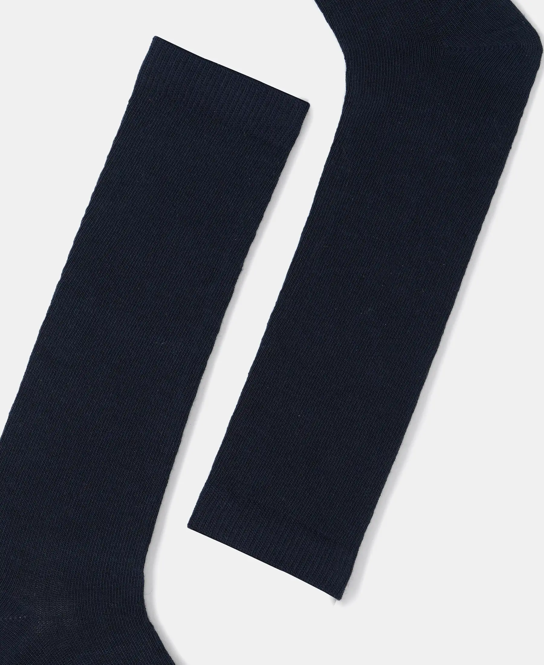 Kid's Compact Cotton Stretch Solid Knee Length Socks With StayFresh Treatment - Navy - Image 2
