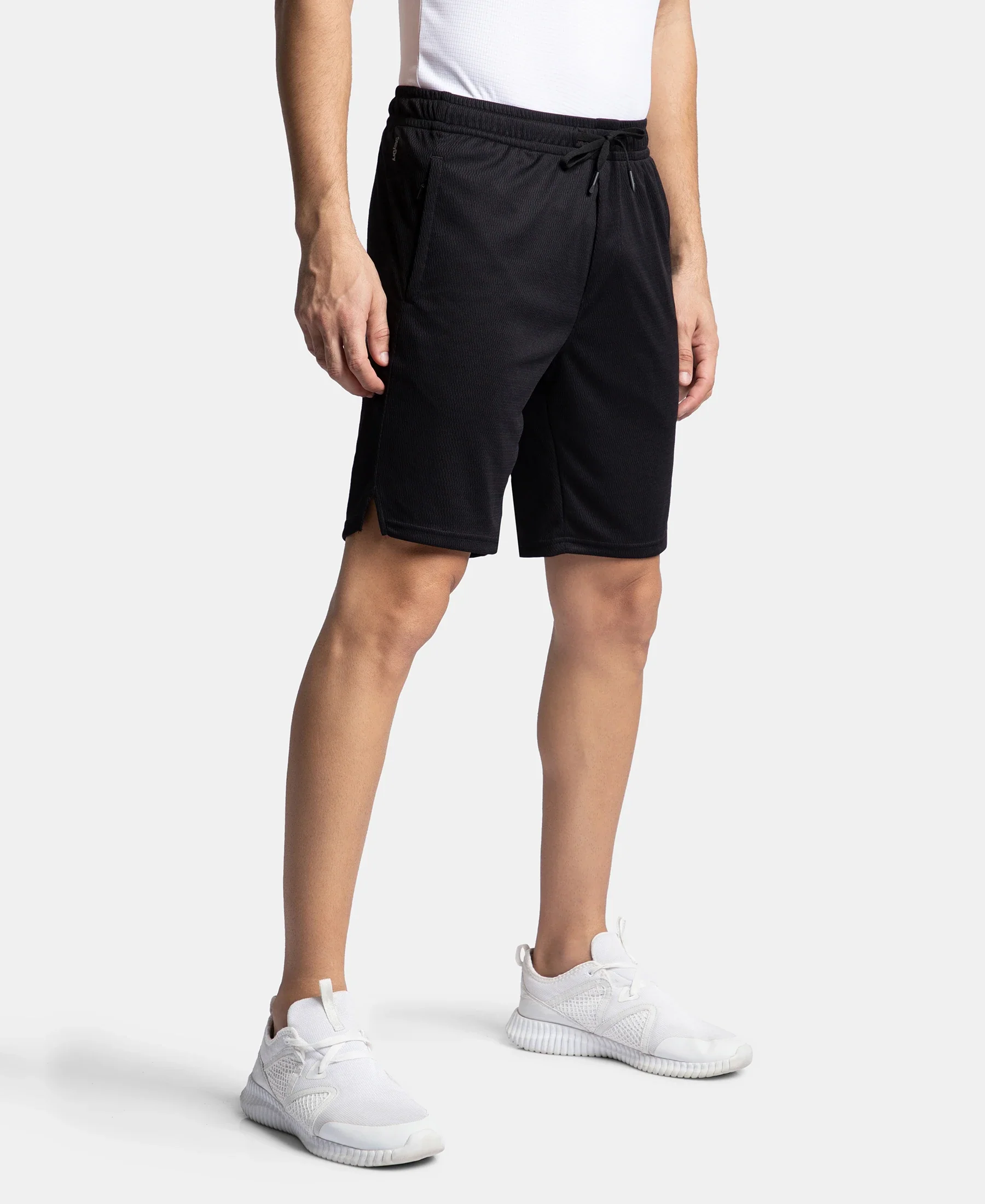 Lightweight and Breathable Microfiber Shorts with StayFresh Treatment - Black - Image 2
