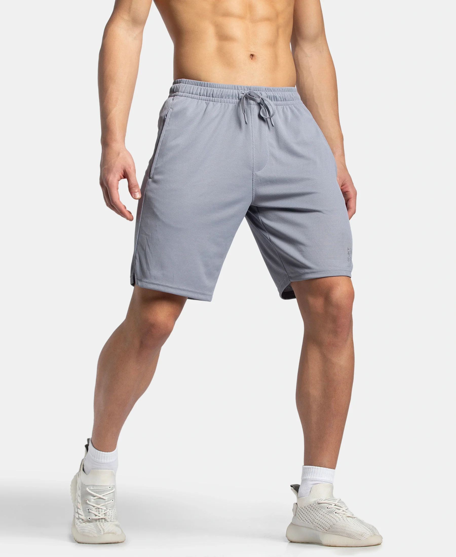 Lightweight and Breathable Microfiber Shorts with StayFresh Treatment - Grey - Image 5