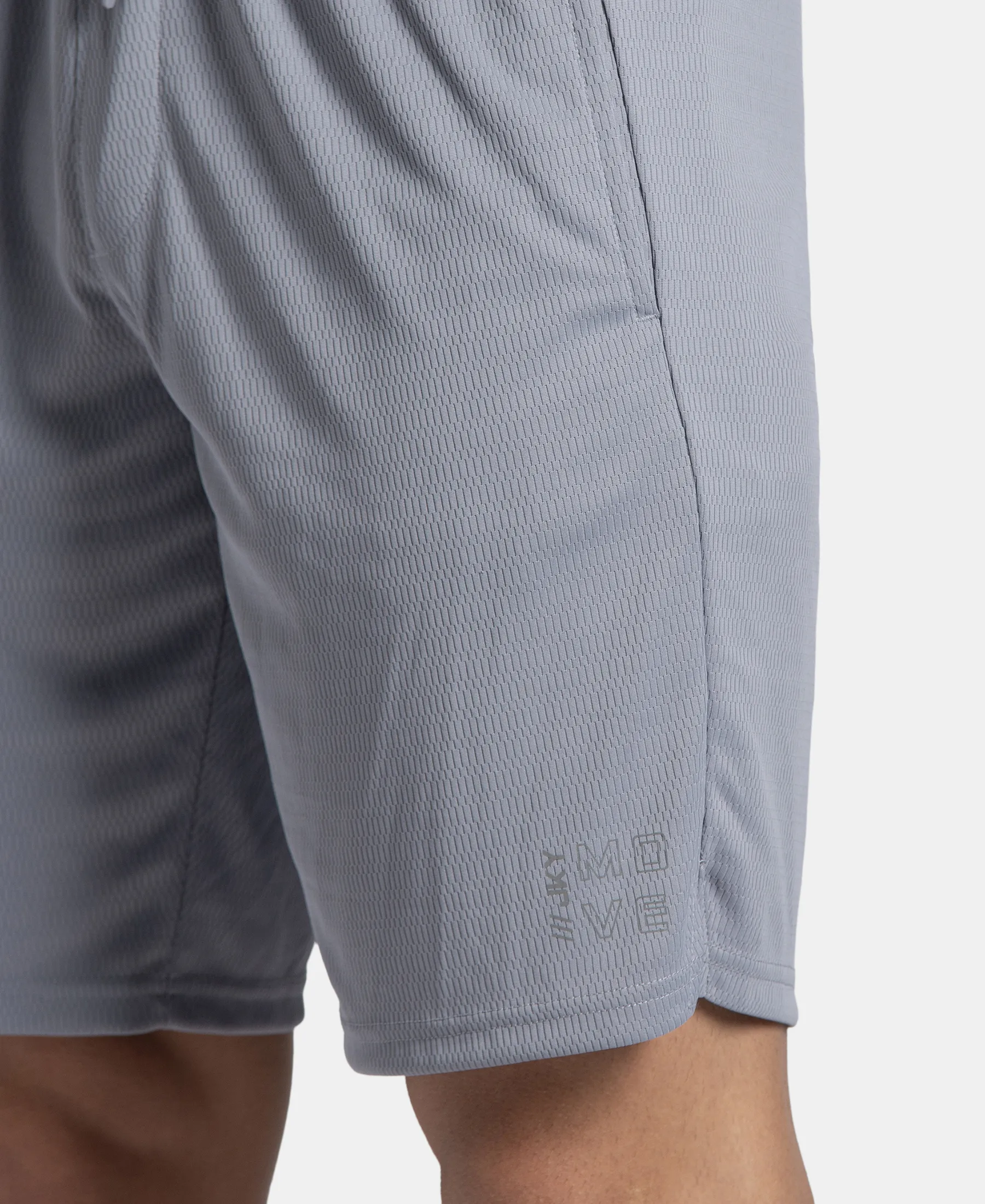 Lightweight and Breathable Microfiber Shorts with StayFresh Treatment - Grey - Image 8