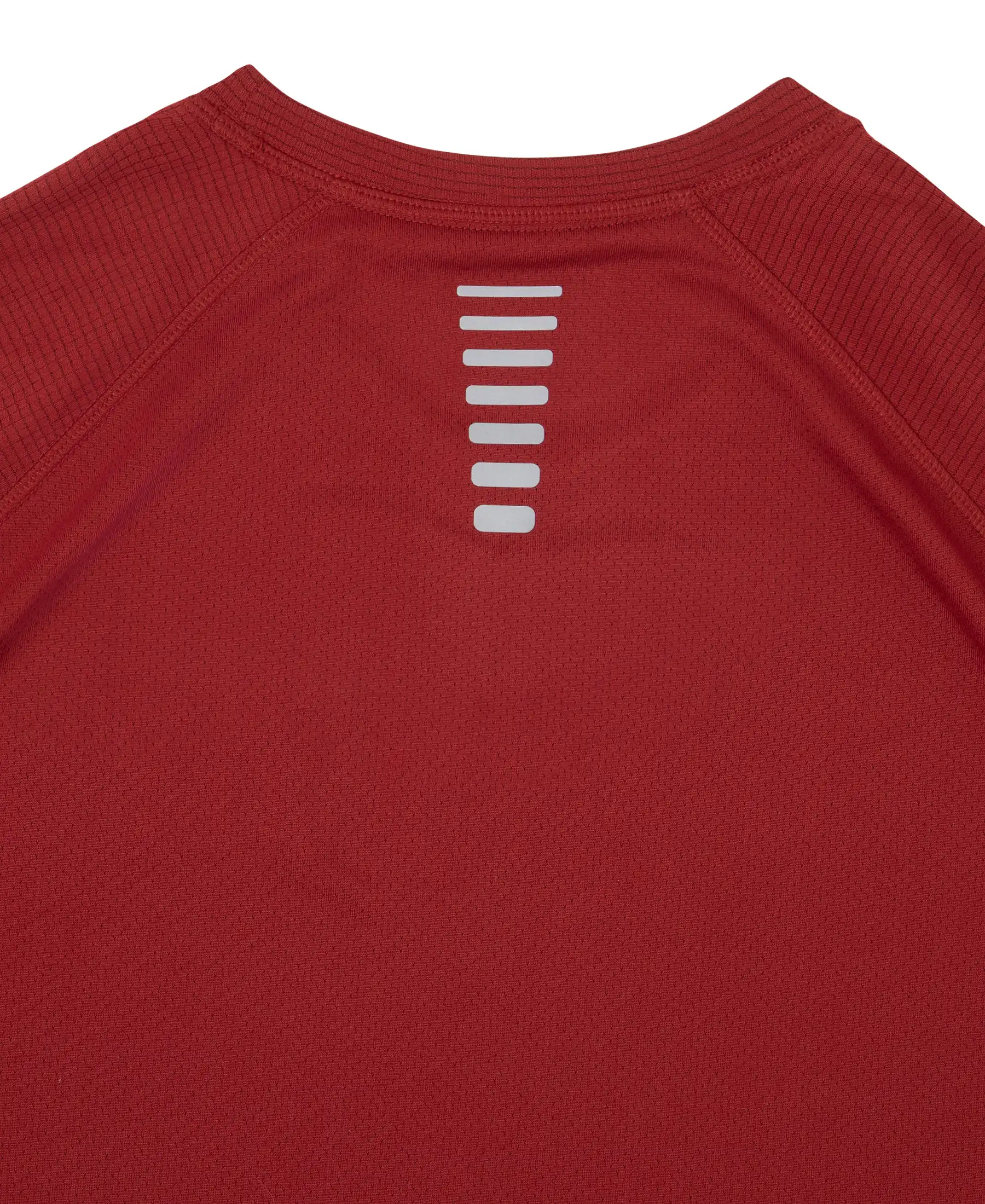 Lightweight Microfiber Round Neck Half Sleeve Printed T-Shirt with Breathable Mesh - Sundried Tomato - Image 11
