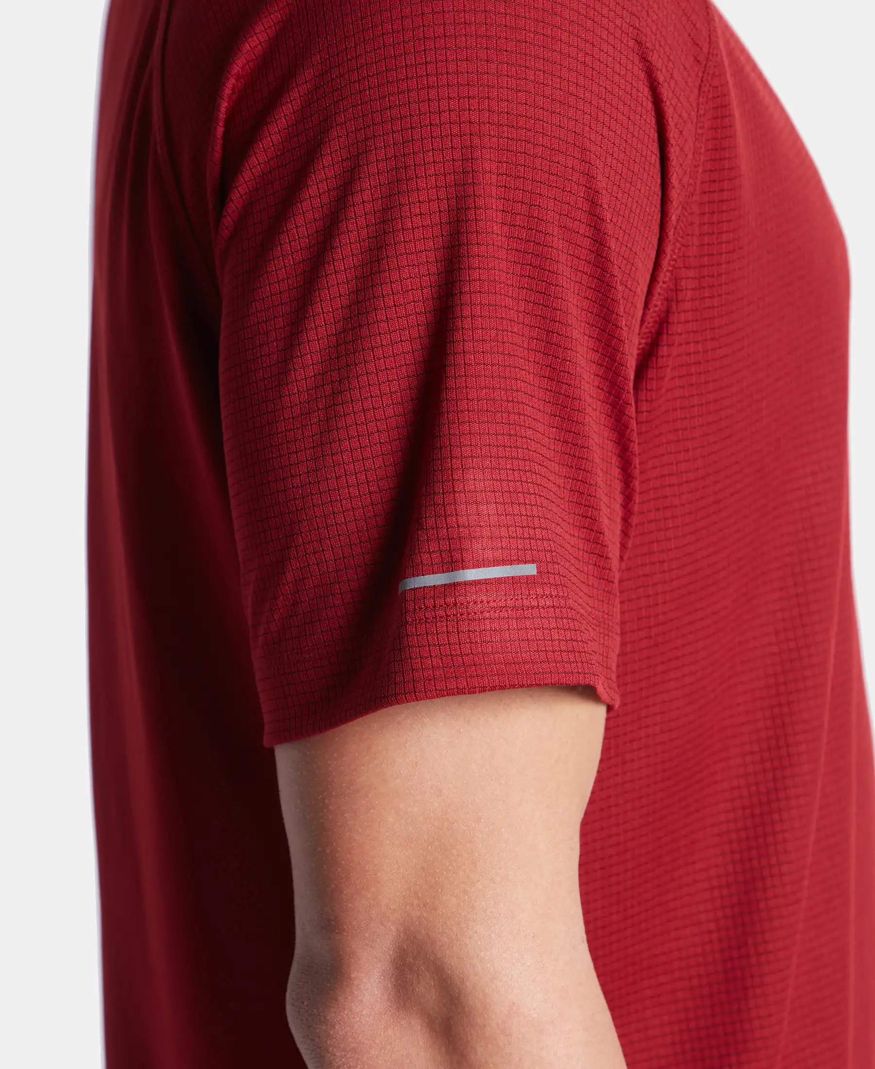 Lightweight Microfiber Round Neck Half Sleeve Printed T-Shirt with Breathable Mesh - Sundried Tomato - Image 8