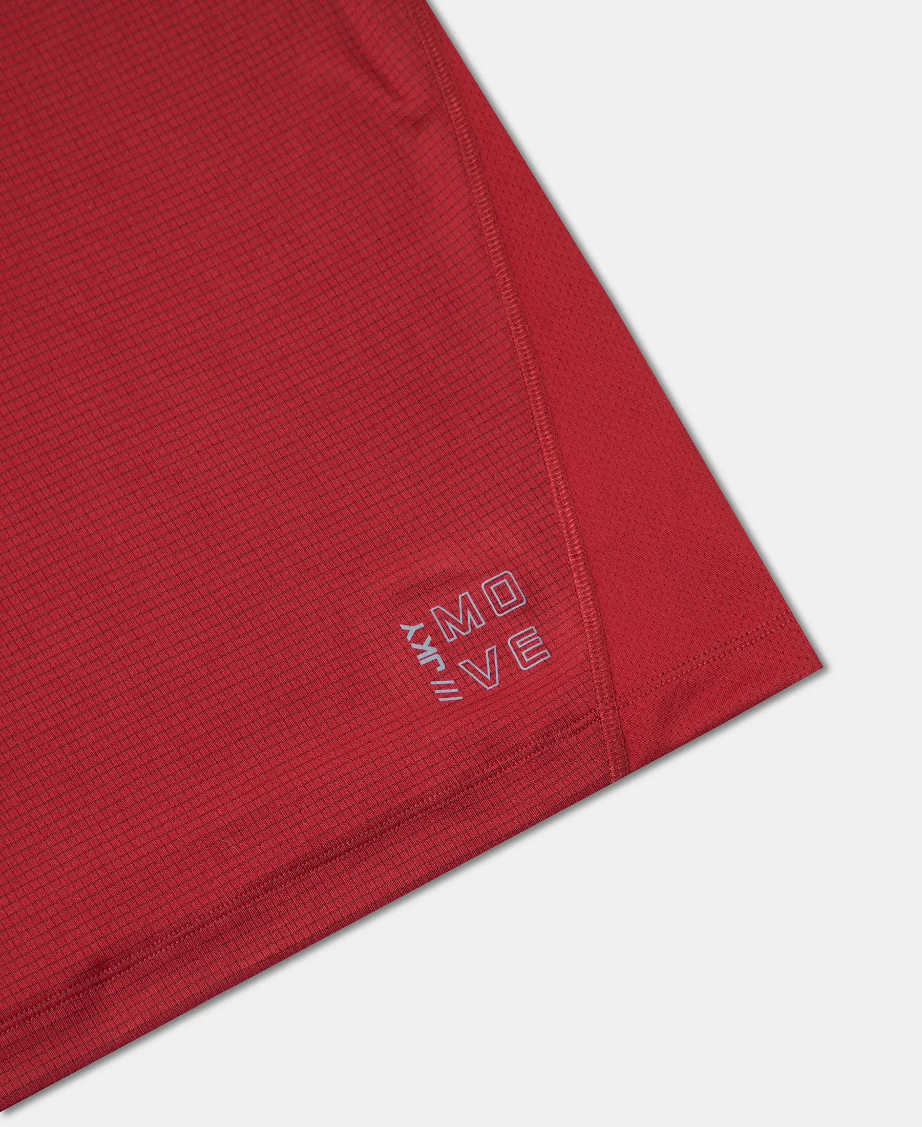 Lightweight Microfiber Solid Round Neck Half Sleeve T-Shirt with Breathable Mesh - Sundried Tomato - Image 12