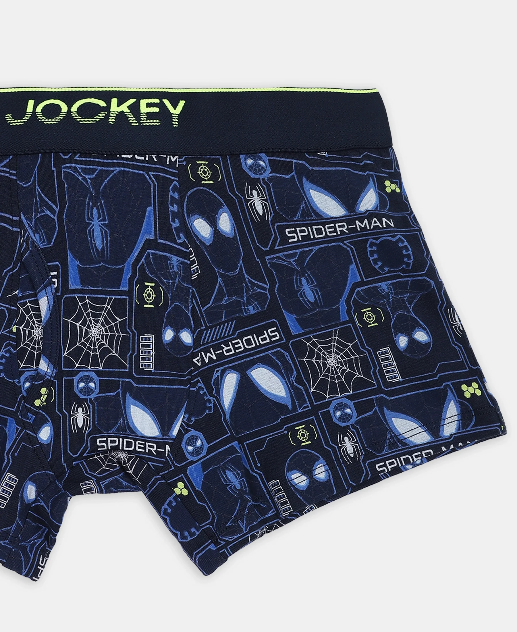Marvel Spiderman Super Combed Cotton Elastane Stretch Printed Trunk with Ultrasoft Waistband - Navy & Chilli Pepper (Pack of 2) - Image 9