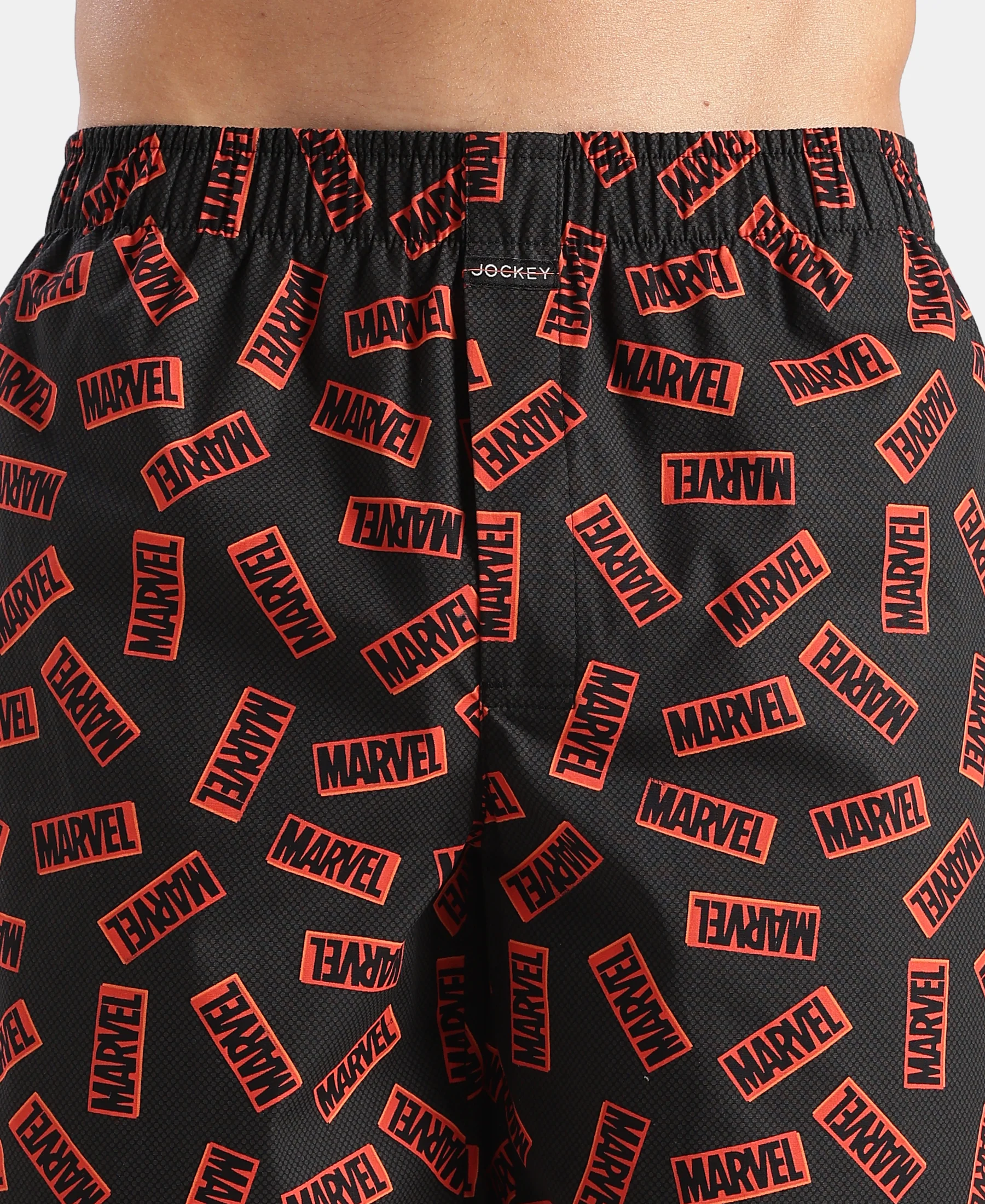 Marvel Avengers Super Combed Mercerized Cotton Woven Printed Boxer Shorts with Side Pockets- Navy & Black (Pack of 2) - Image 11