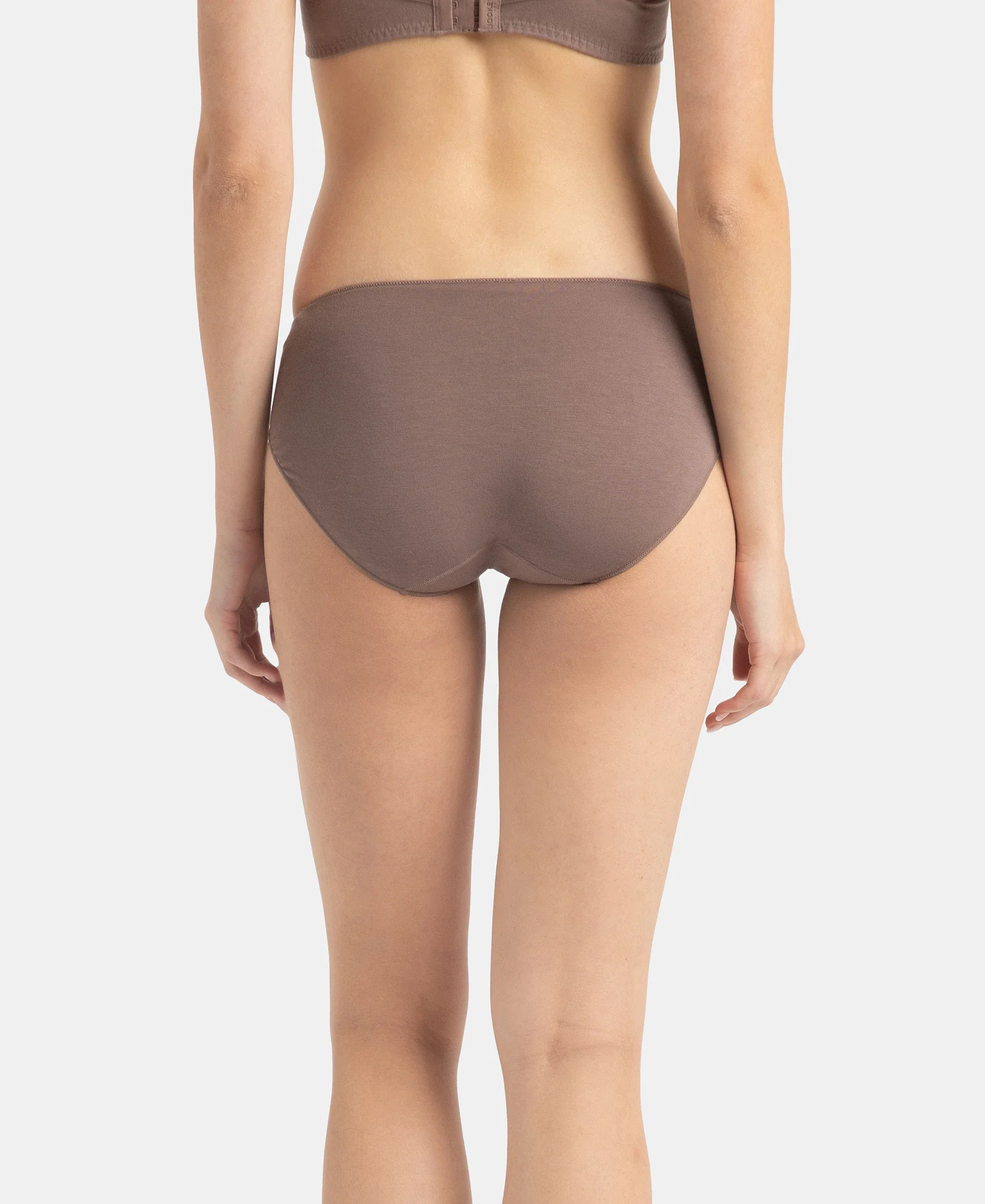 Medium Coverage Micro Modal Elastane Stretch Bikini With Concealed Waistband and StayFresh Treatment - Cashmere Rose & Deep Taupe (Pack of 2) - Image 8