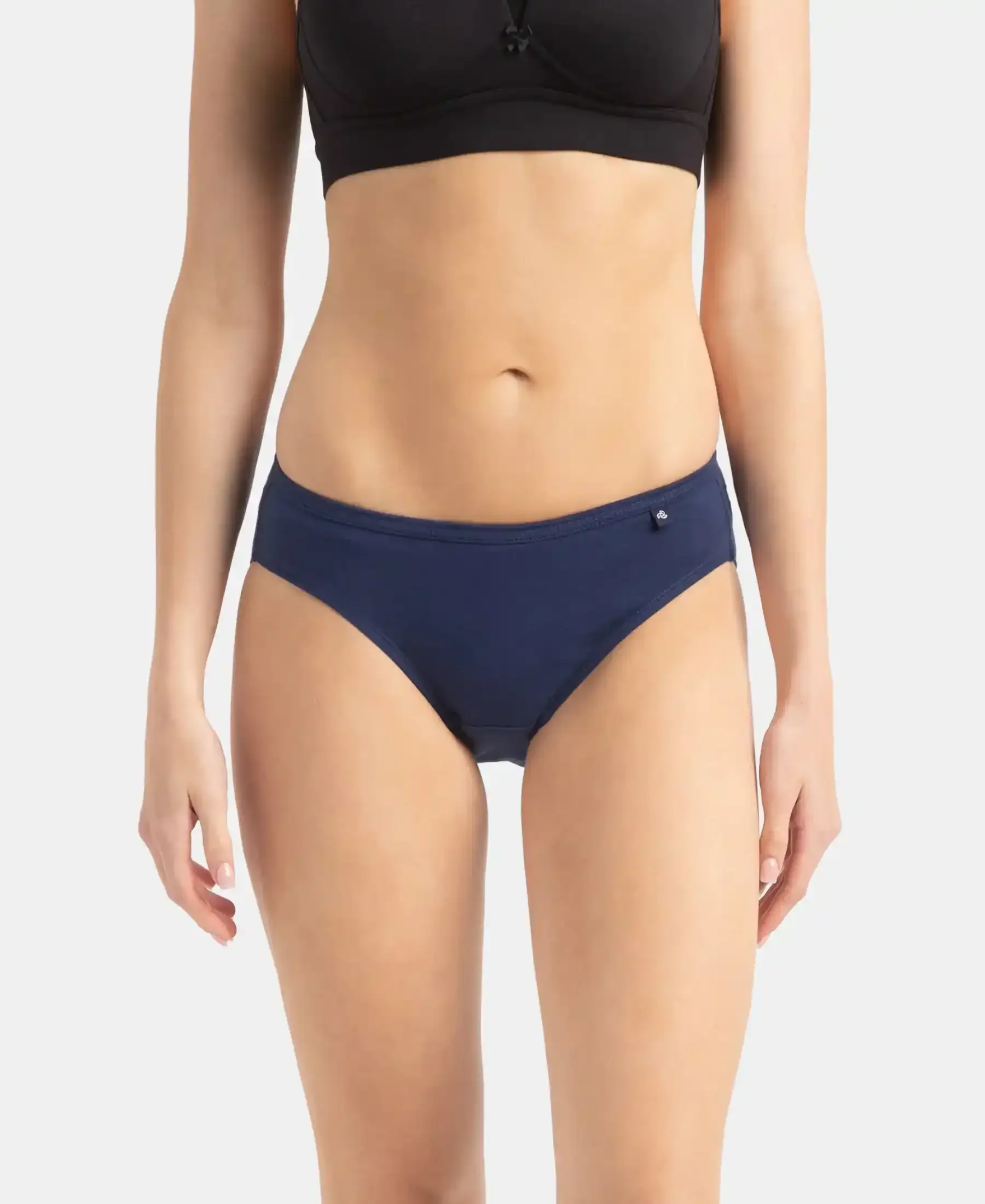 Medium Coverage Super Combed Cotton Bikini With Concealed Waistband and StayFresh Treatment - Dark Assorted (Pack of 5) - Image 4