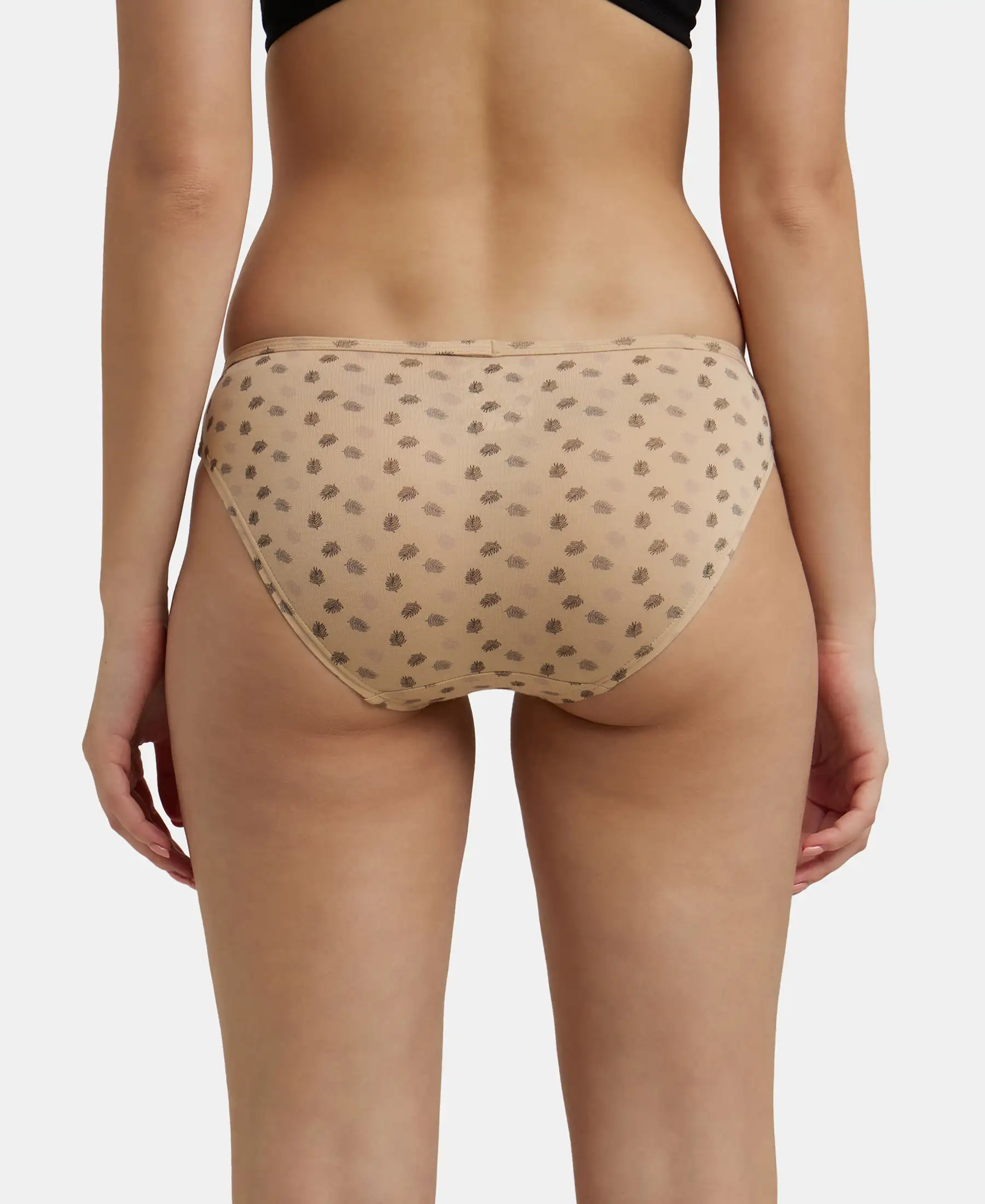 Medium Coverage Super Combed Cotton Elastane Stretch Bikini With Concealed Waistband and StayFresh Treatment - Assorted Prints (Pack of 2) - Image 3