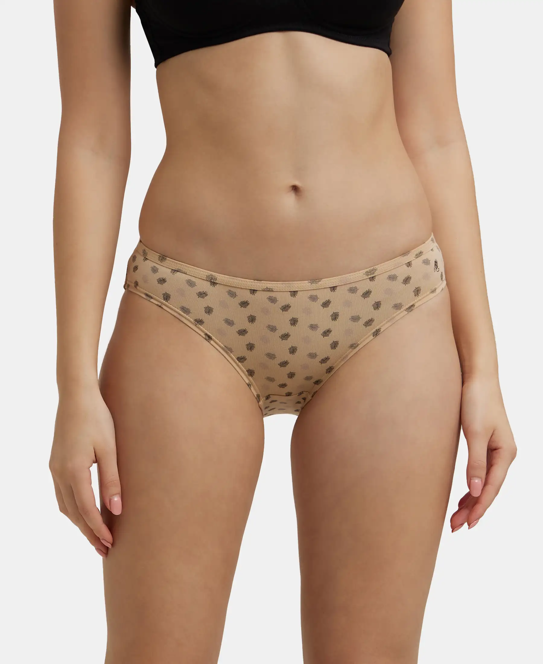 Medium Coverage Super Combed Cotton Elastane Stretch Bikini With Concealed Waistband and StayFresh Treatment - Assorted Prints (Pack of 2) - Image 9
