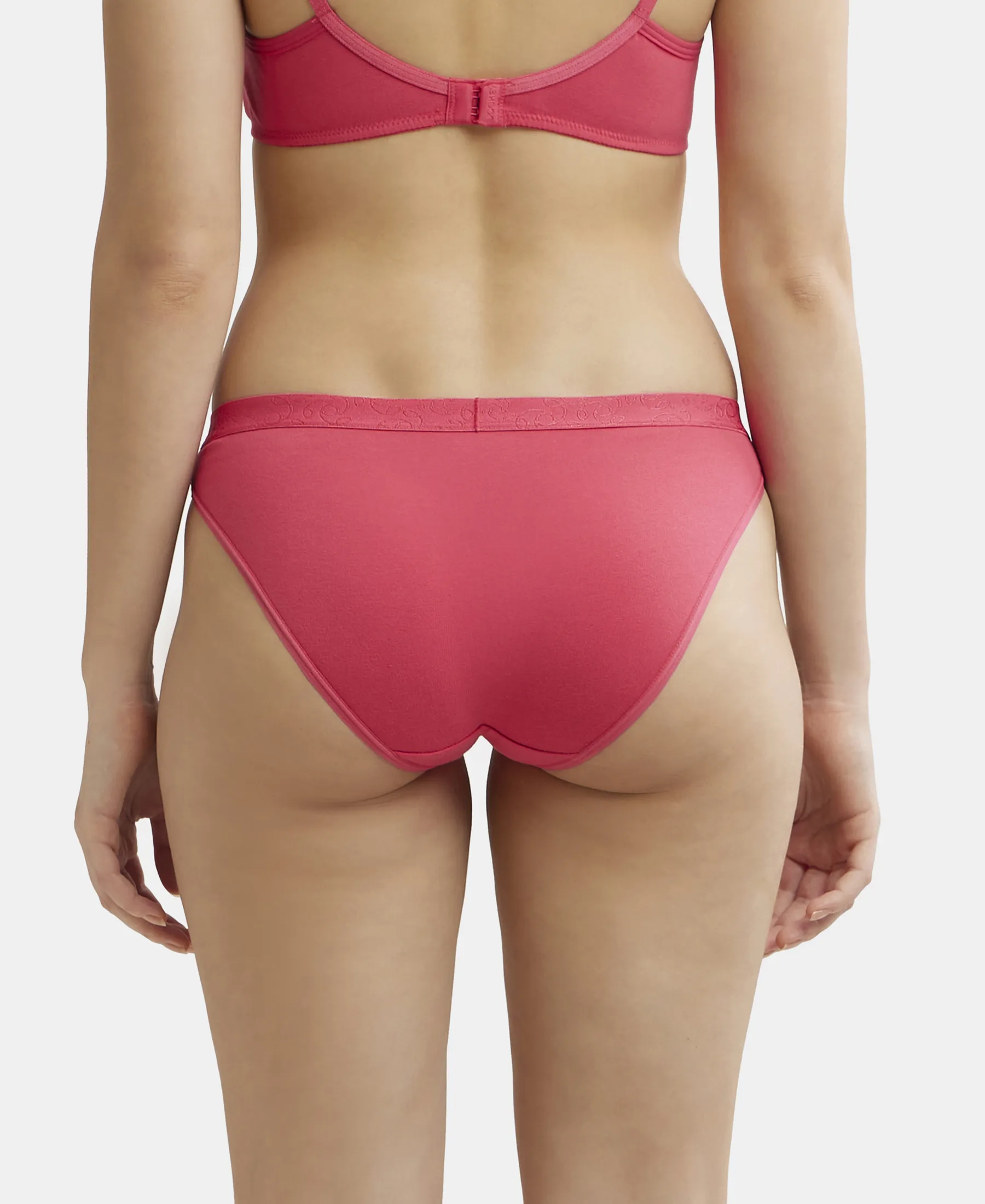 Medium Coverage Super Combed Cotton Elastane Stretch Bikini With Exposed Waistband and StayFresh Treatment - Assorted - Image 3