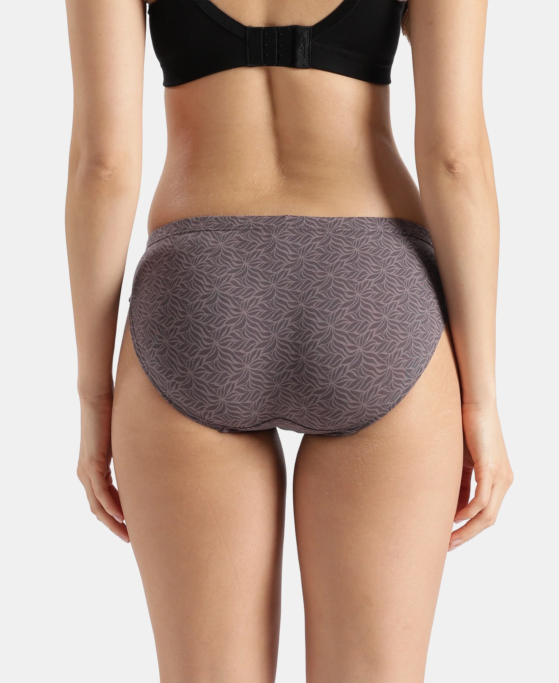Medium Coverage Super Combed Cotton Elastane Stretch Mid Waist Bikini With Concealed Waistband and StayFresh Treatment - Assorted Prints (Pack of 3) - Image 9