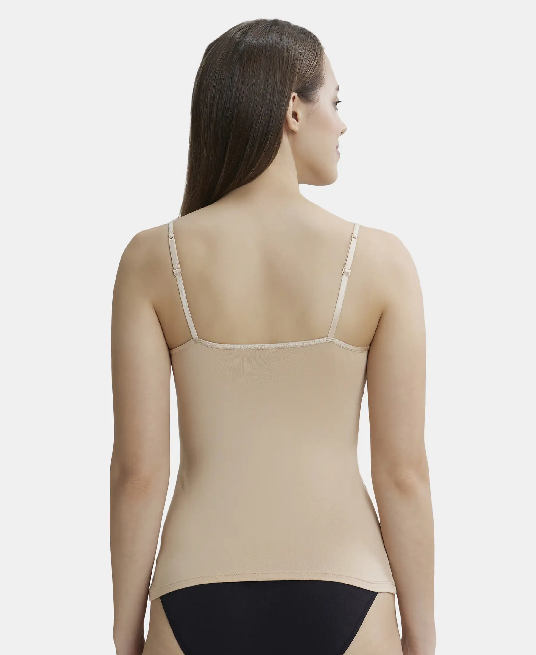 Micro Modal Elastane Stretch Camisole with Adjustable Straps and StayFresh Treatment - Light Skin - Image 3