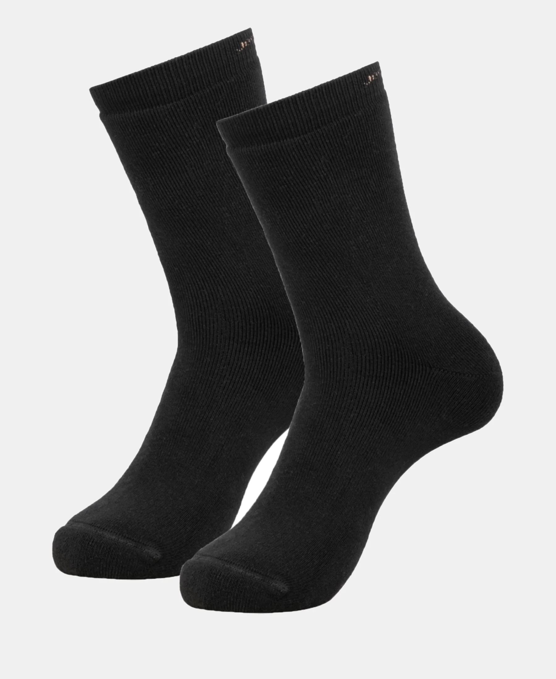 Microfiber and Compact Cotton Stretch Crew Length Thermal Socks With StayWarm Technology - Black - Image 5