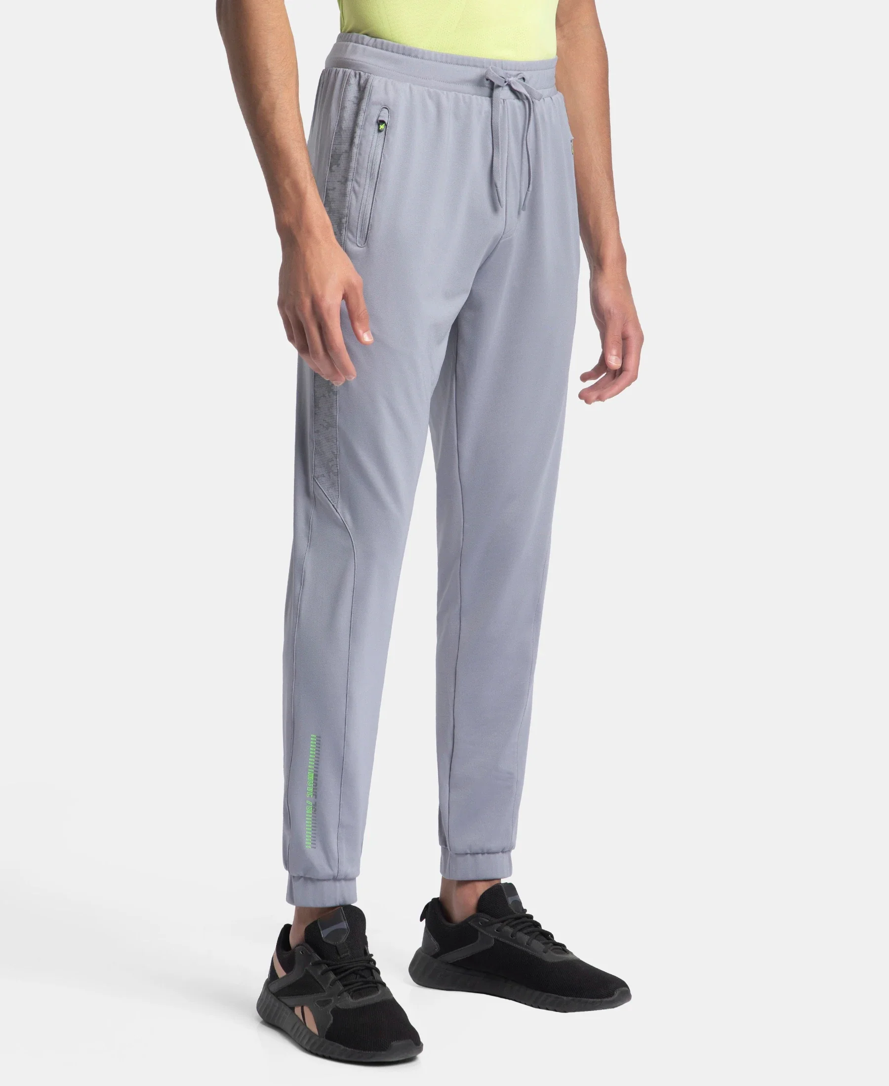 Microfiber Elastane Stretch Jogger with Zipper Pockets and StayDry Treatment - CP Grey - Image 2
