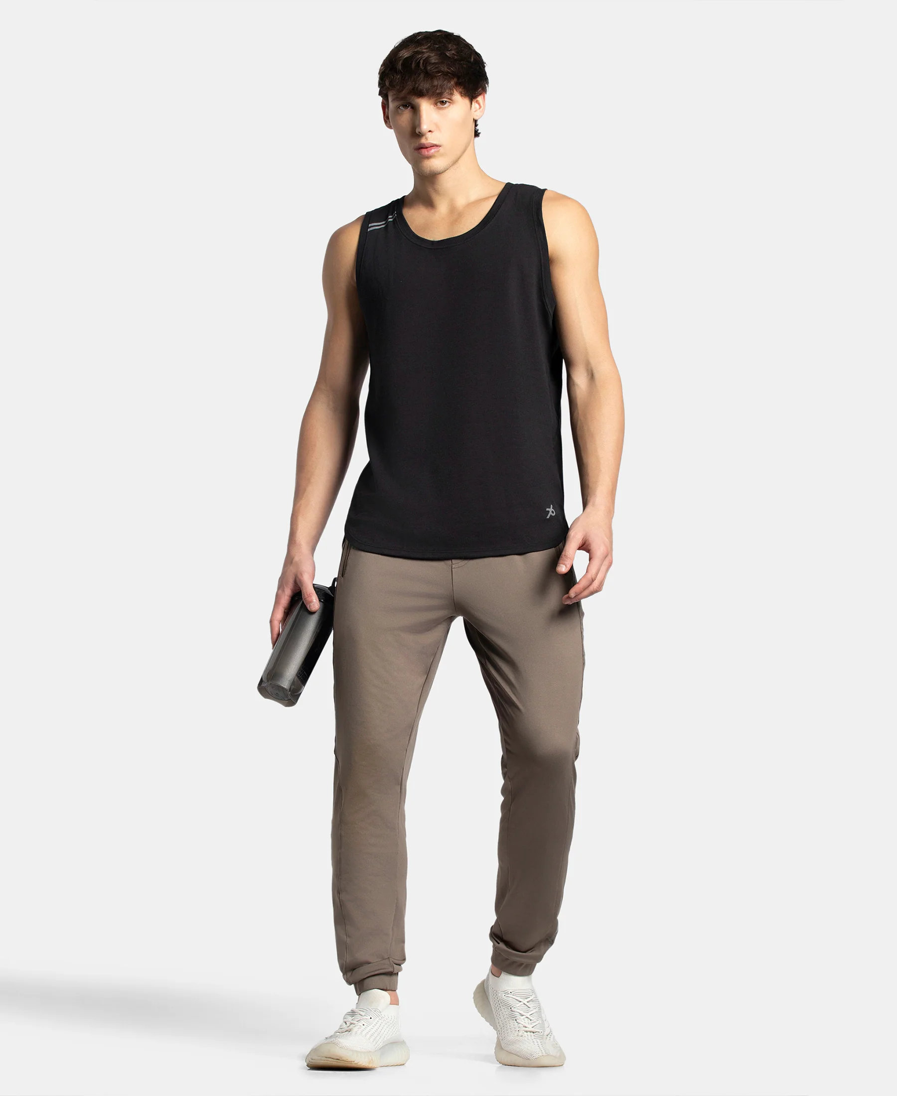 Microfiber Elastane Stretch Jogger with Zipper Pockets and StayDry Treatment - Green - Image 6