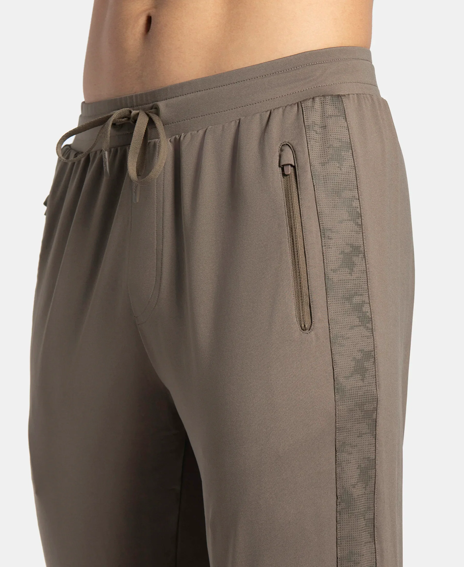 Microfiber Elastane Stretch Jogger with Zipper Pockets and StayDry Treatment - Green - Image 9