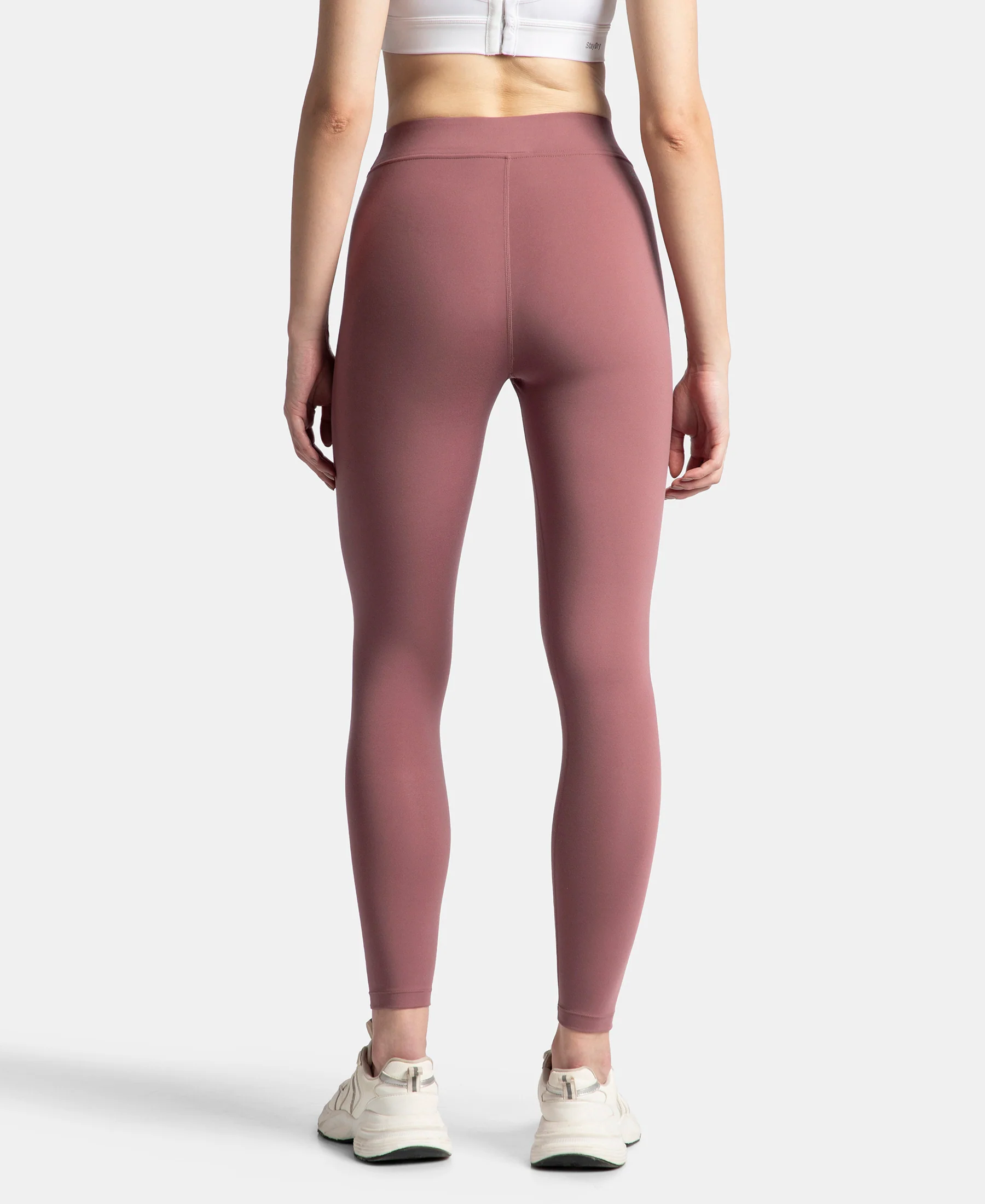 Microfiber Elastane Stretch Performance Leggings with Elasticated Waistband - Wild Ginger - Image 3