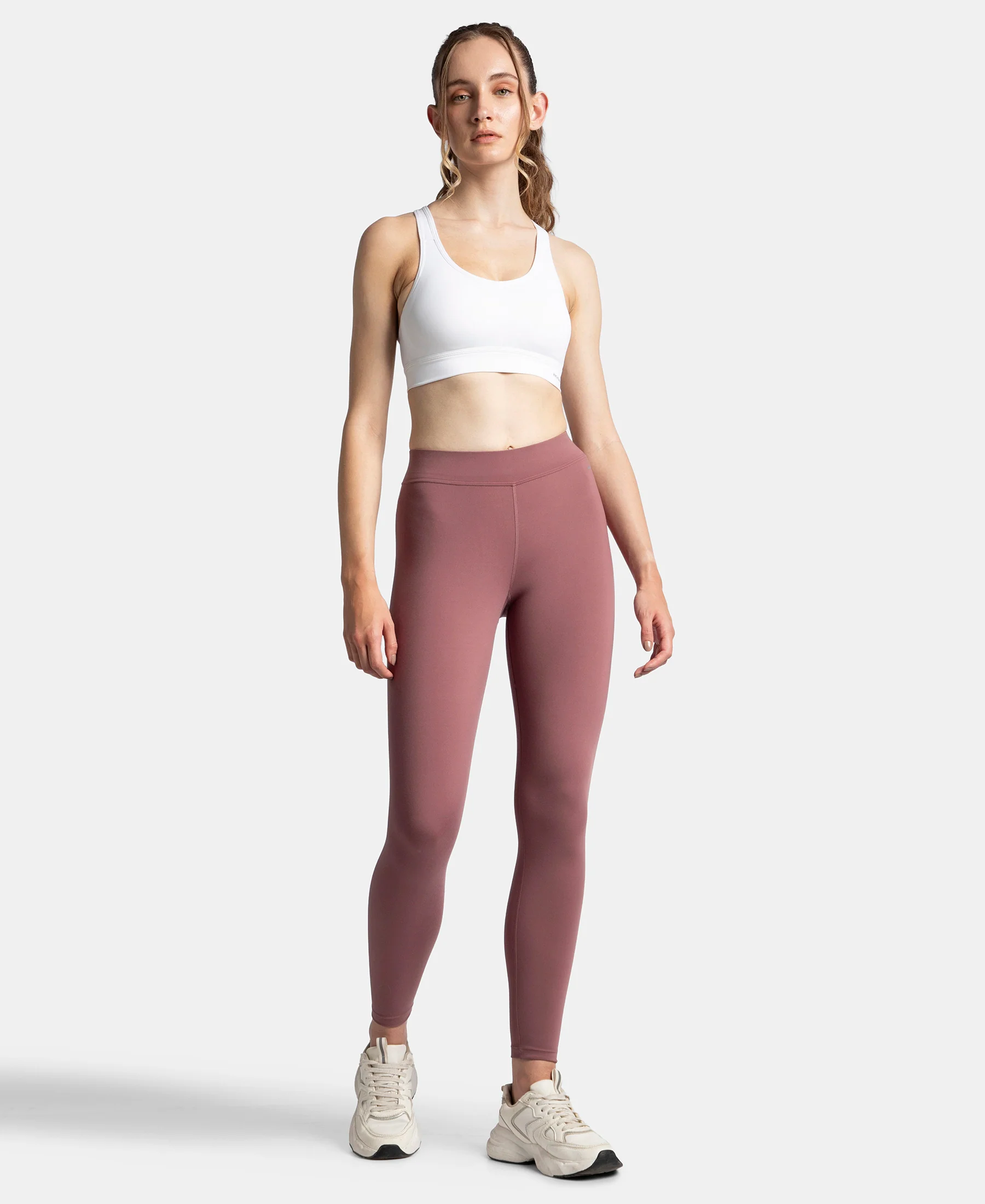 Microfiber Elastane Stretch Performance Leggings with Elasticated Waistband - Wild Ginger - Image 4