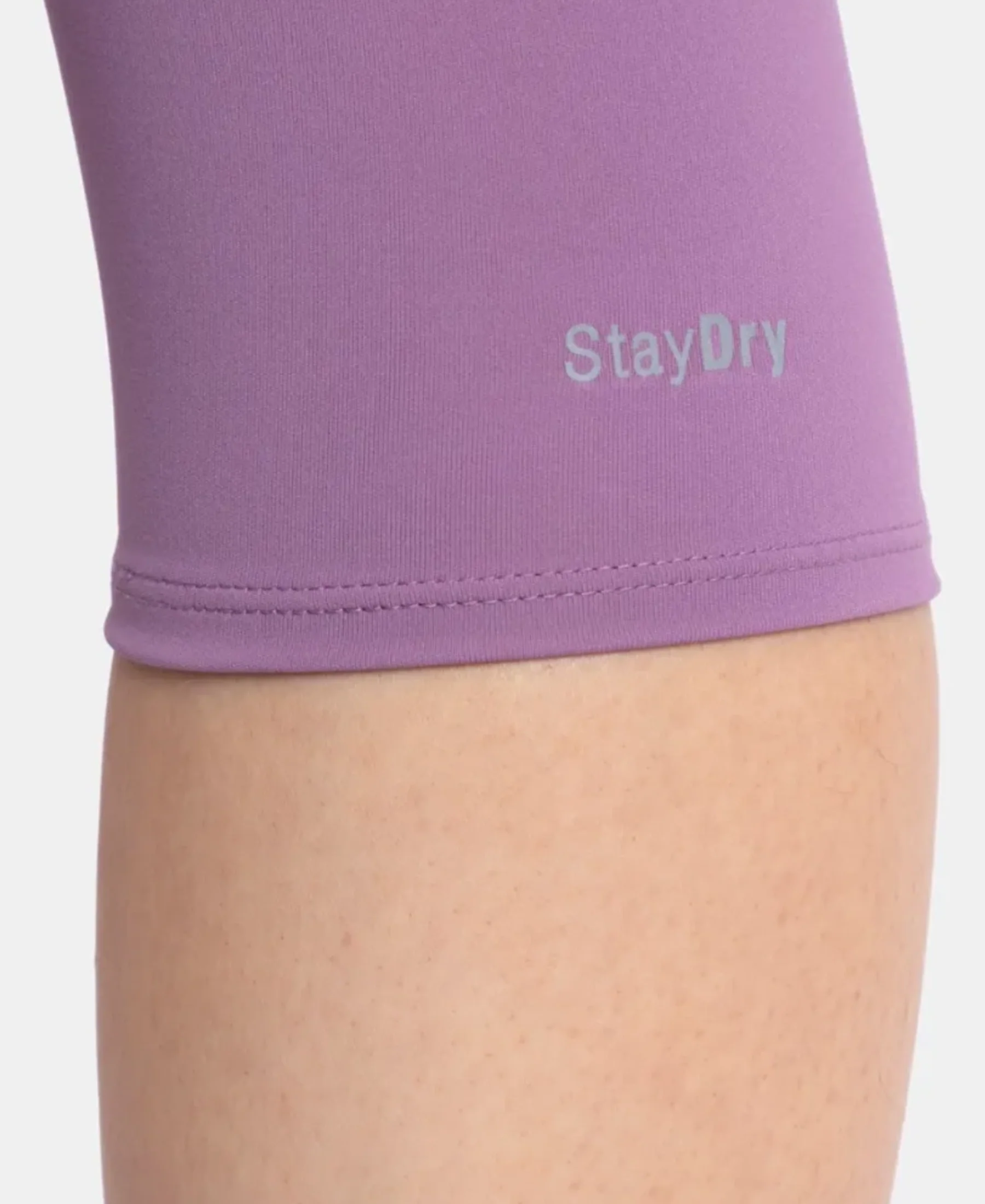 Microfiber Elastane Stretch Slim Fit Capri with Back Waistband Pocket - Chinese Violet - Image 9
