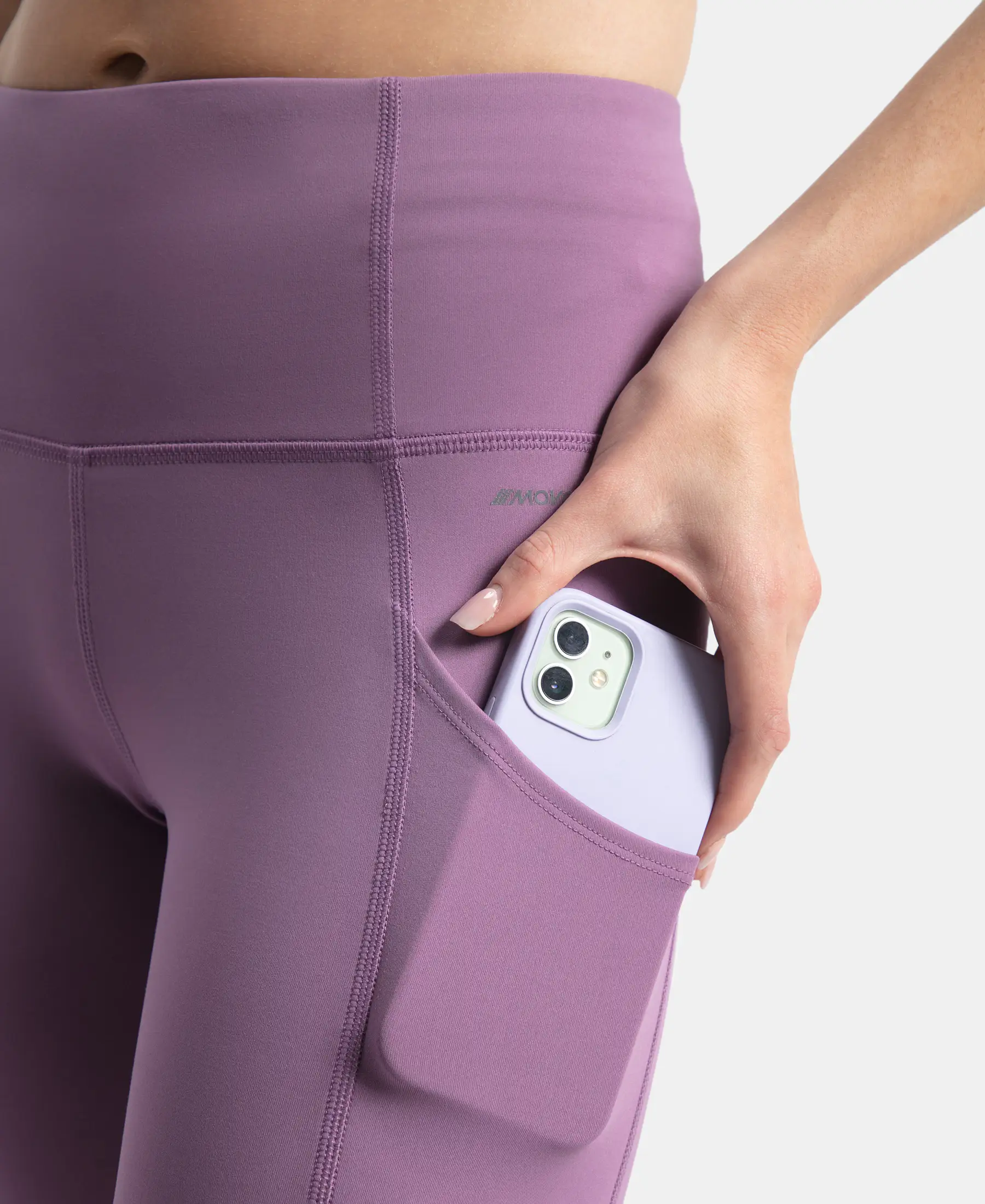 Microfiber Elastane Stretch Slim Fit Shorts with Side Pockets - Chinese Violet - Image 8