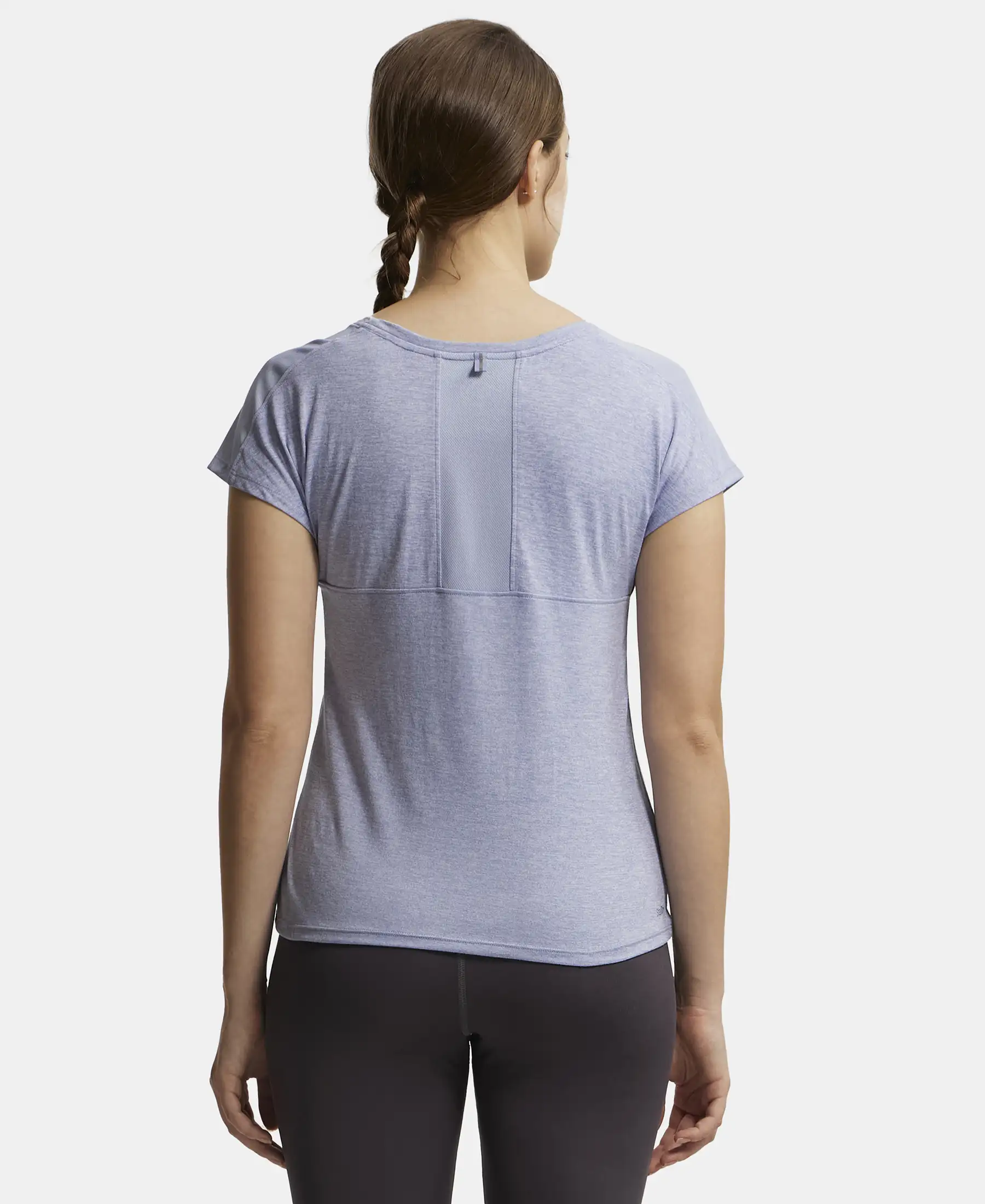 Microfiber Fabric Breathable Mesh Relaxed Fit Graphic Printed Round Neck Half Sleeve T-Shirt - Eventide - Image 3