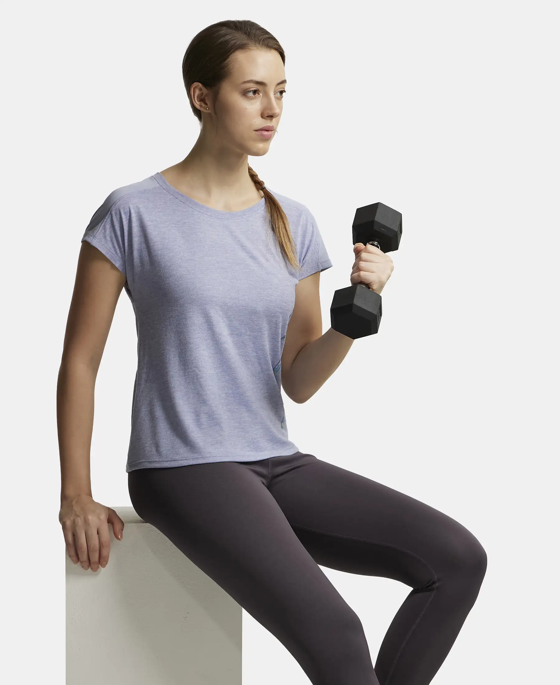 Microfiber Fabric Breathable Mesh Relaxed Fit Graphic Printed Round Neck Half Sleeve T-Shirt - Eventide - Image 6