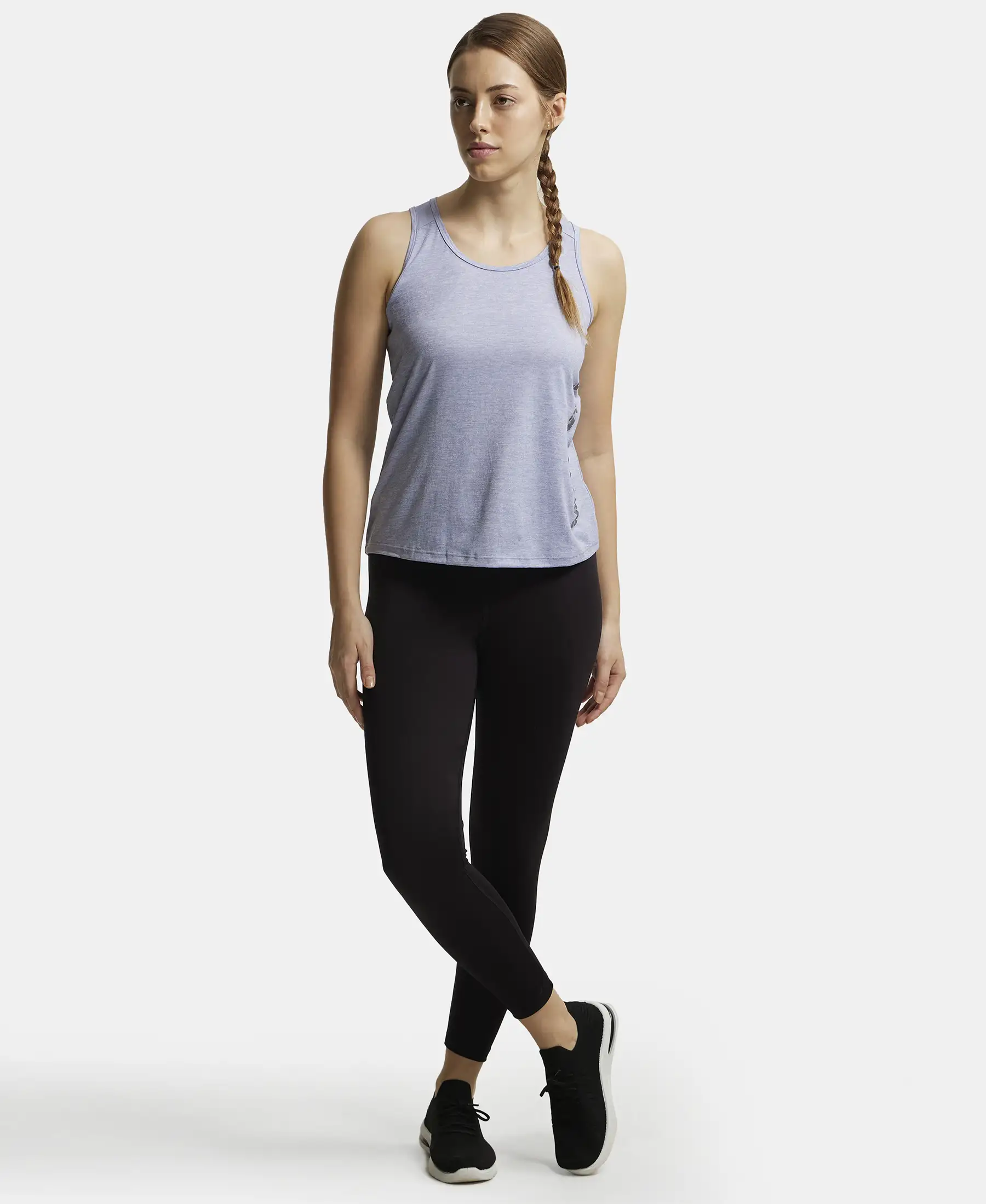 Microfiber Fabric Graphic Printed Tank Top With Breathable Mesh - Even Tide - Image 4