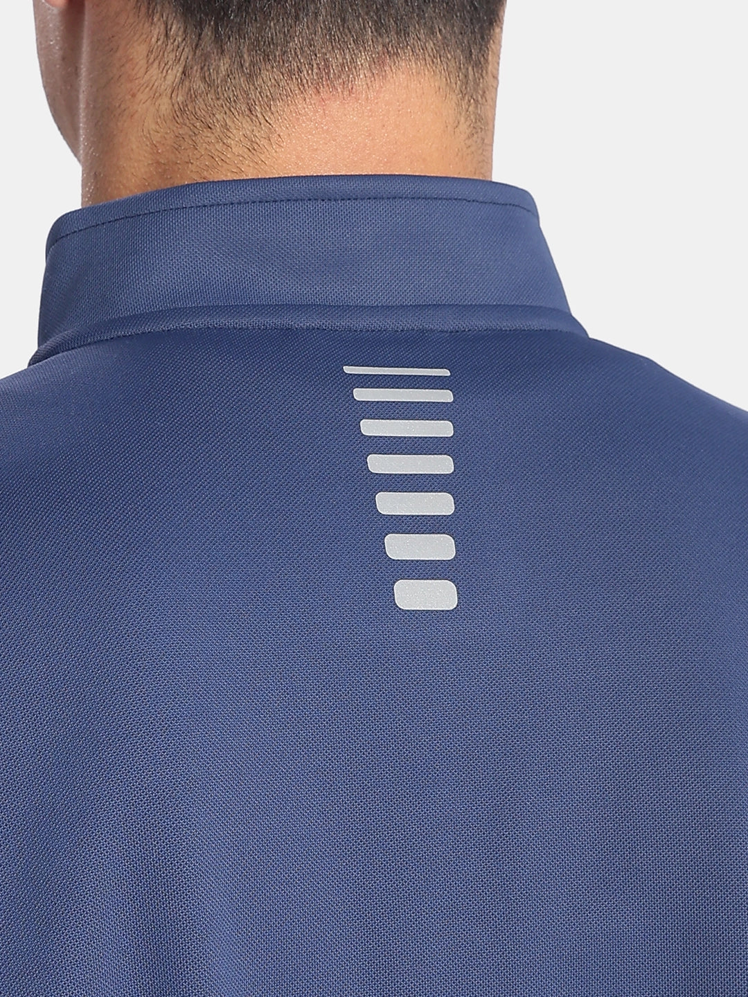 Microfiber Fabric Jacket with StayFresh Treatment - Navy & Grey - Image 7