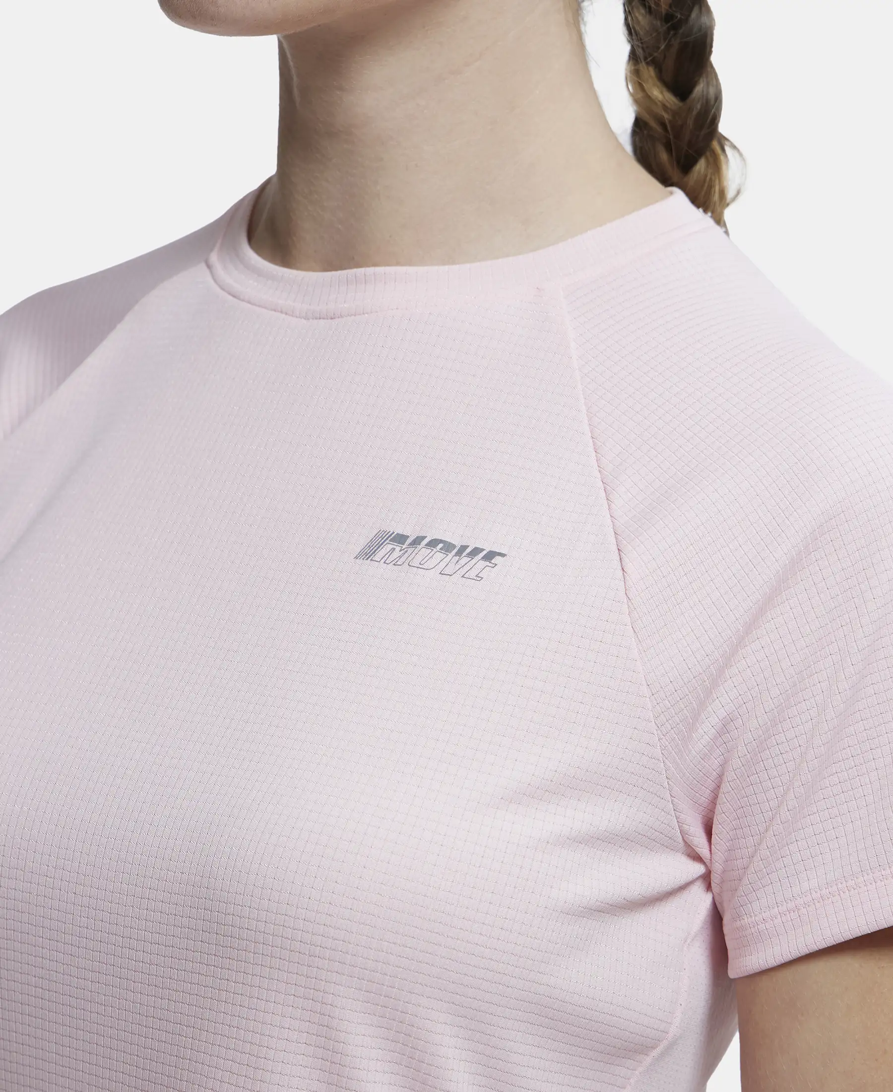 Microfiber Fabric Relaxed Fit Half Sleeve Breathable Mesh T-Shirt - Almond Blossom - Image 7