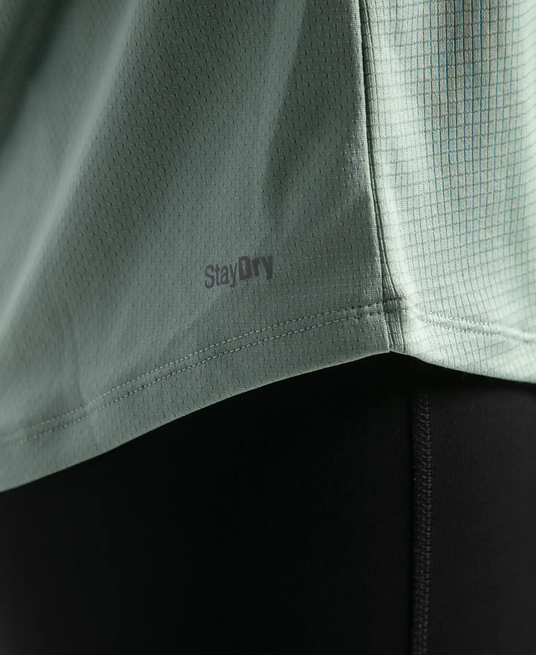 Microfiber Fabric Relaxed Fit Half Sleeve Breathable Mesh T-Shirt - Iceberg Green - Image 9