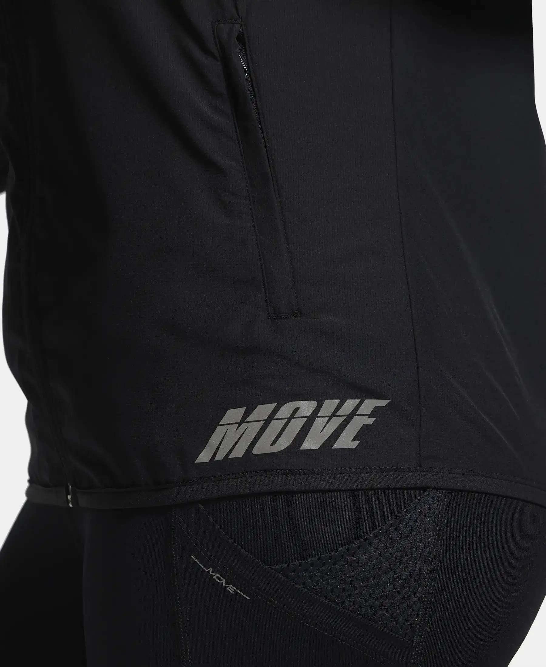 Microfiber Fabric Relaxed Fit Raglan Styled Water Resistant Hoodie Jacket - Black - Image 7