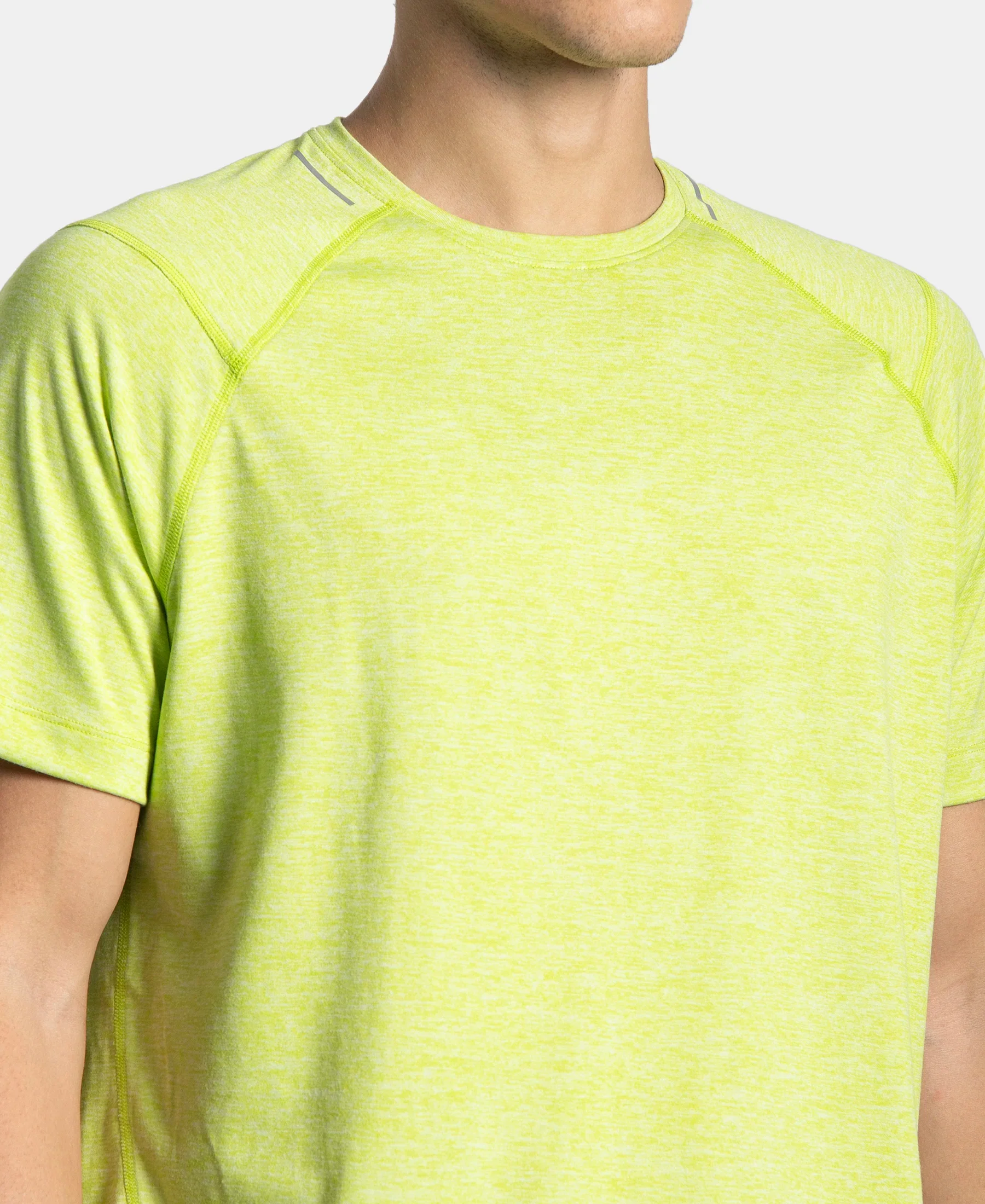 Microfiber Fabric Round Neck Half Sleeve T-Shirt with StayDry Tech - Green Glow Zebra - Image 7