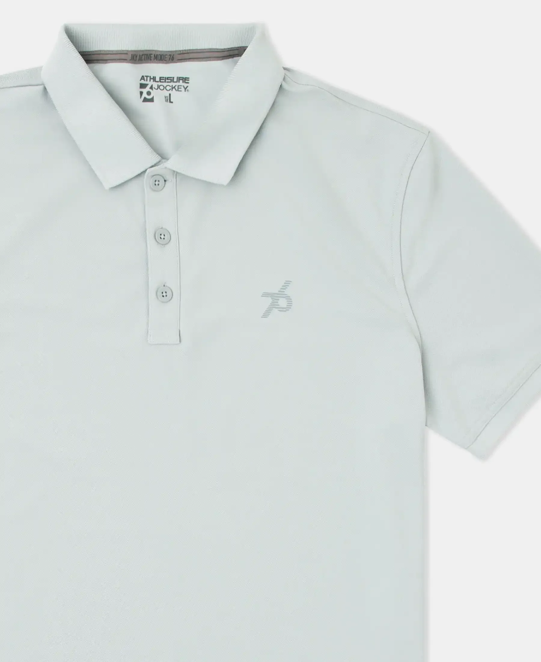 Microfiber Fabric Solid Half Sleeve Polo T-Shirt with StayDry & StayFresh Technology - Light Grey - Image 8
