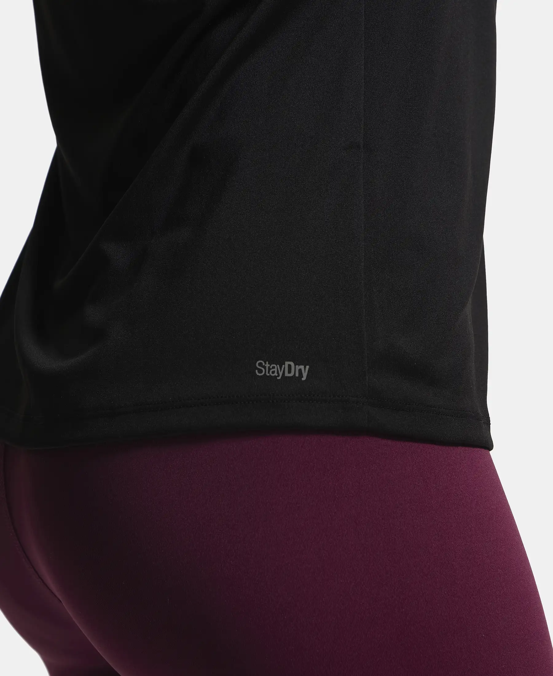 Microfiber Polyester Fabric Relaxed Fit Solid Round Neck Half Sleeve T-Shirt - Black - Image 8