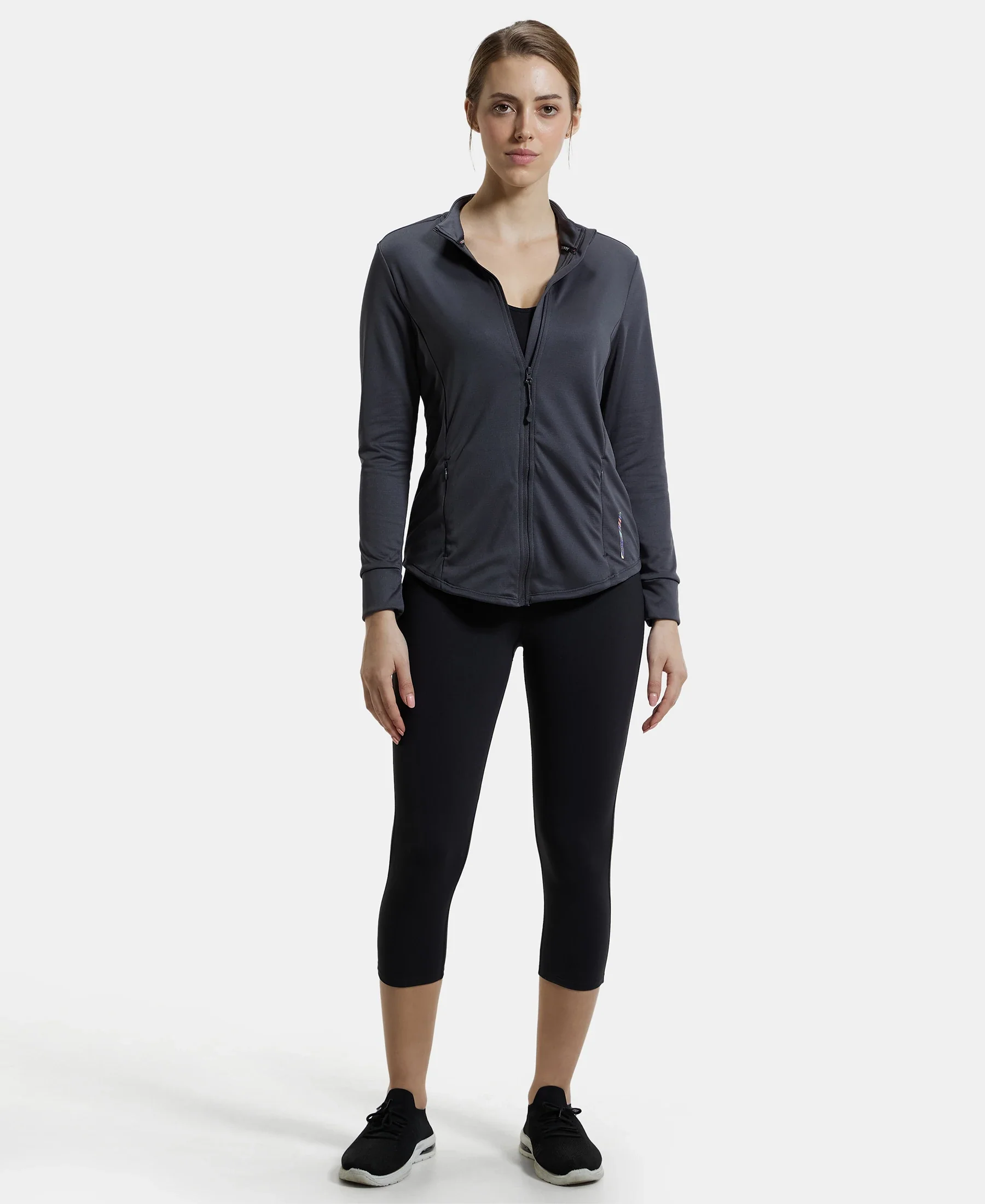Microfiber Relaxed fit Jacket with Curved Back Hem and StayDry Treatment - Forged Iron - Image 4