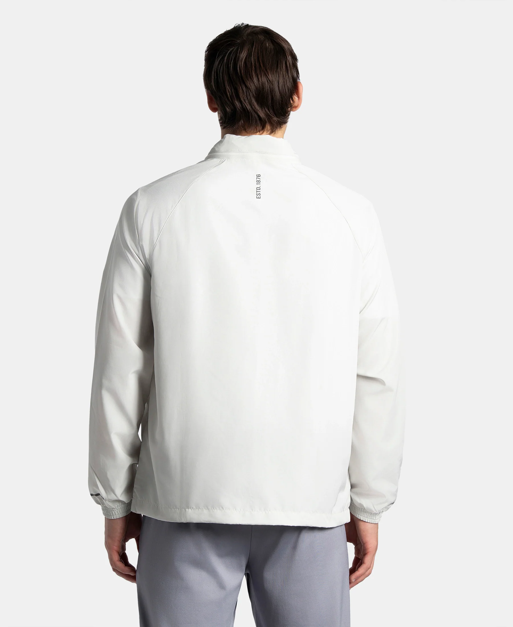 Microfiber Water Resistant Convertible Hoodie Jacket - Dawn White - Image 3