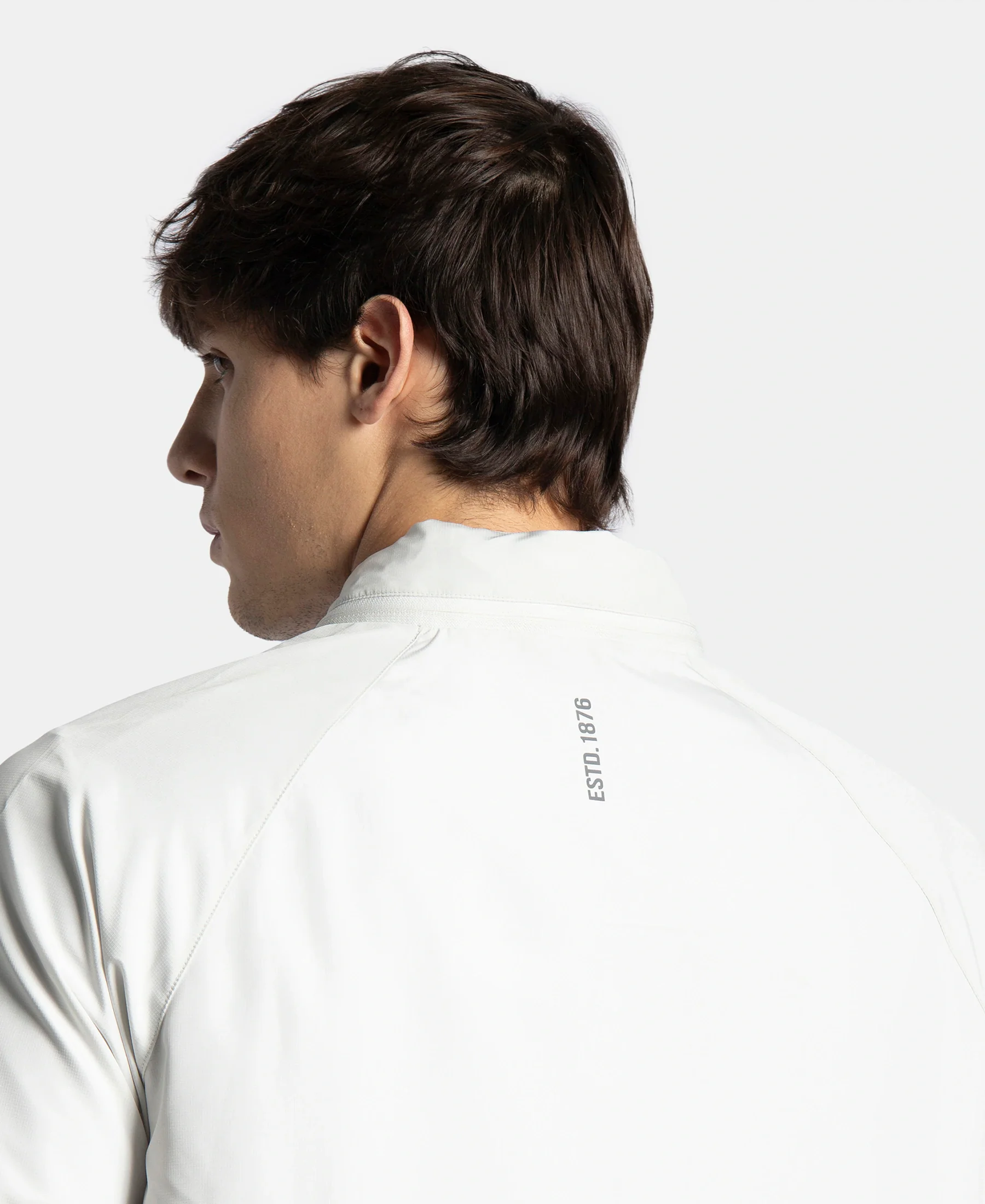 Microfiber Water Resistant Convertible Hoodie Jacket - Dawn White - Image 8
